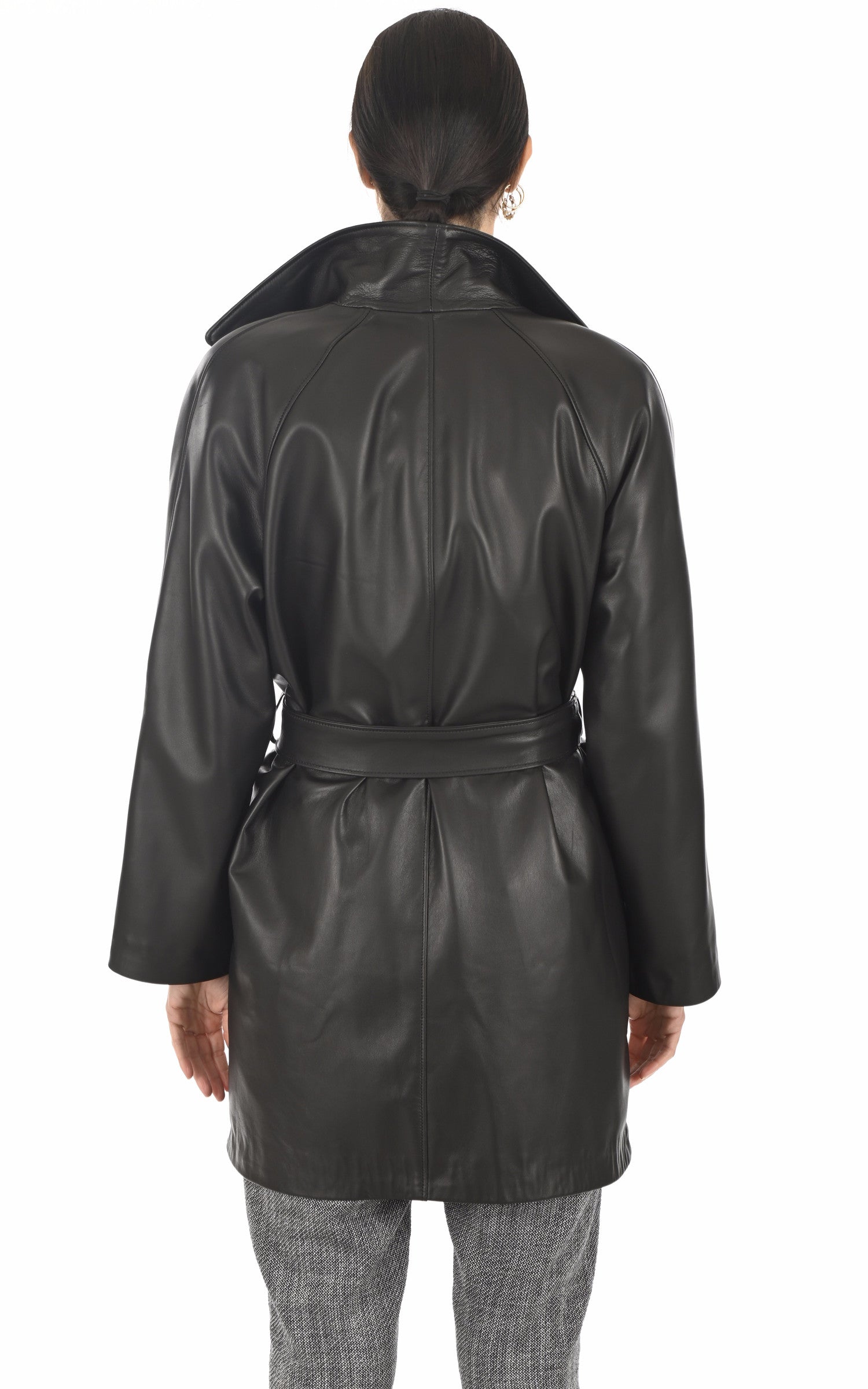 A "AUREA" Noir La Canadienne Veste Femme back photo