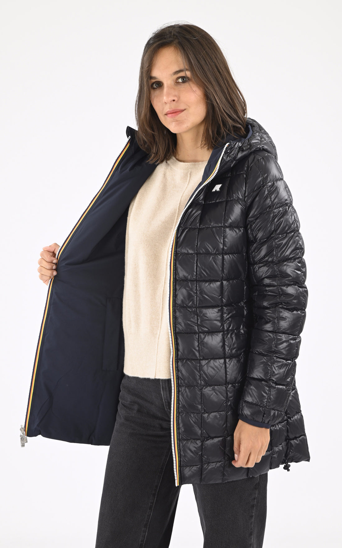 A "SOPHIE ST THERMO DO K8134DW" Bleu Marine K-Way Ves Doudoune Femme opened photo