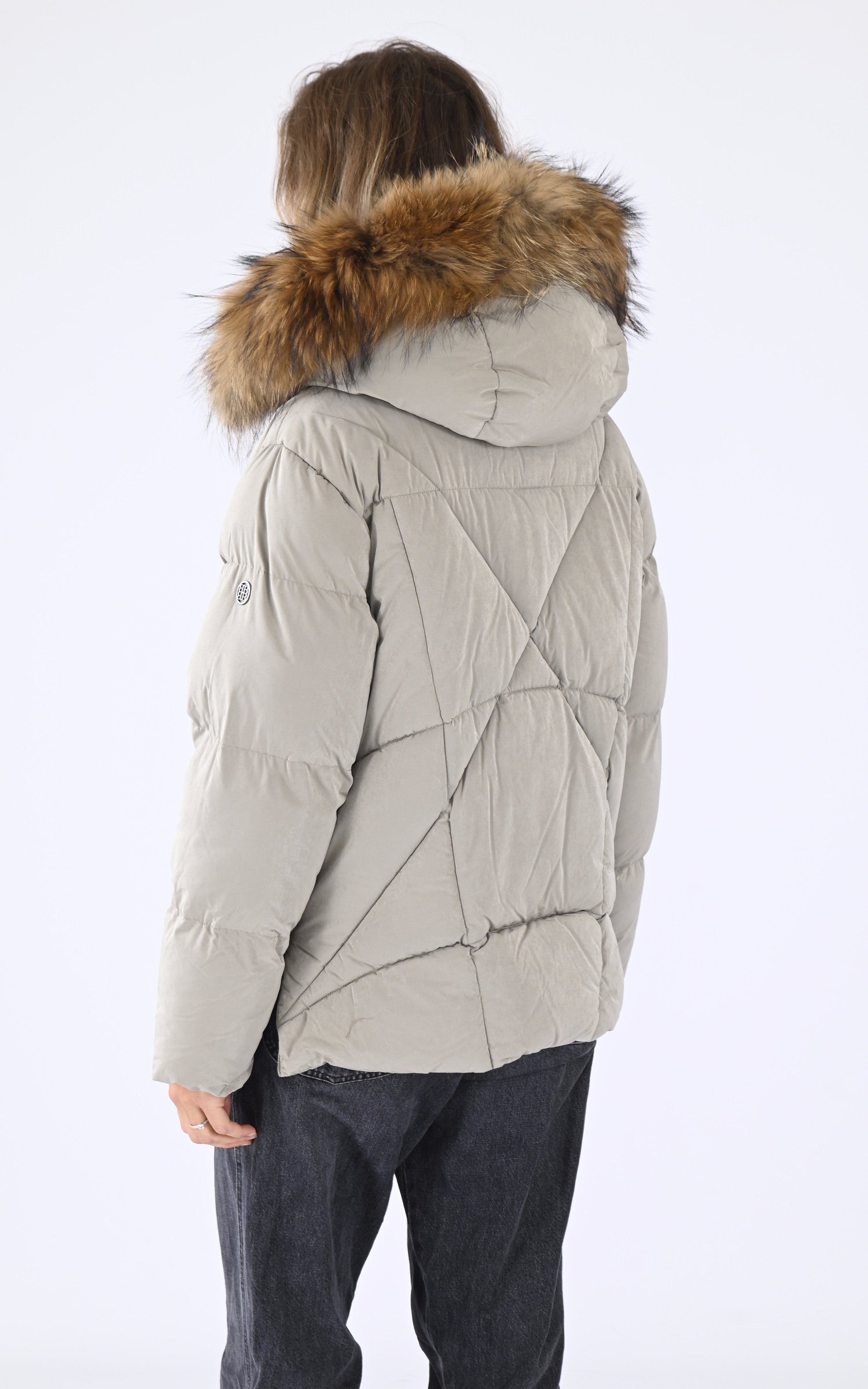 A "SNOW 515" Kaki Clair Blonde n°8 Ves Doudoune Femme back photo