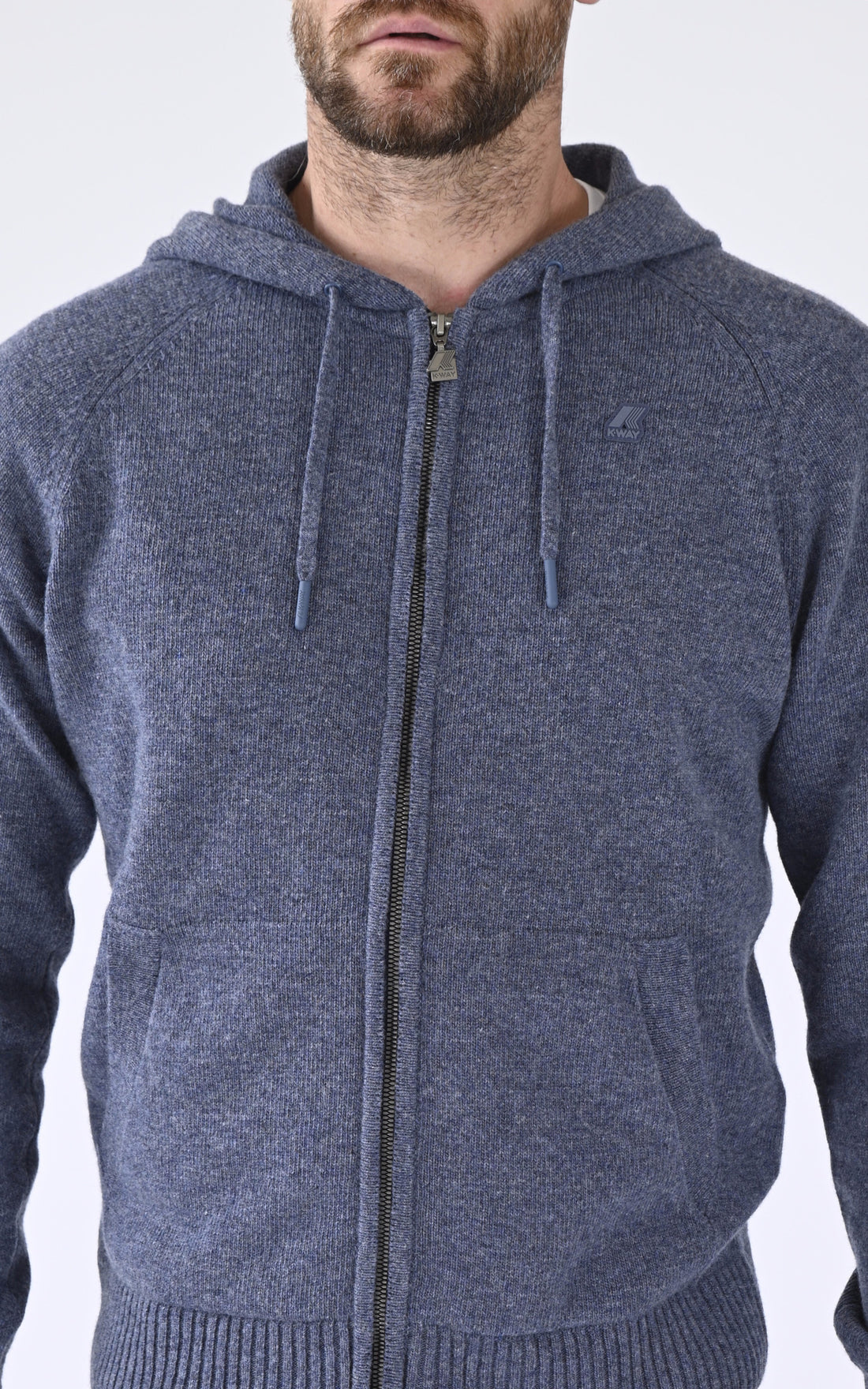 A "MARCY LAMBSWOOL K2112SW" Bleu K-Way Gilet Homme opened photo