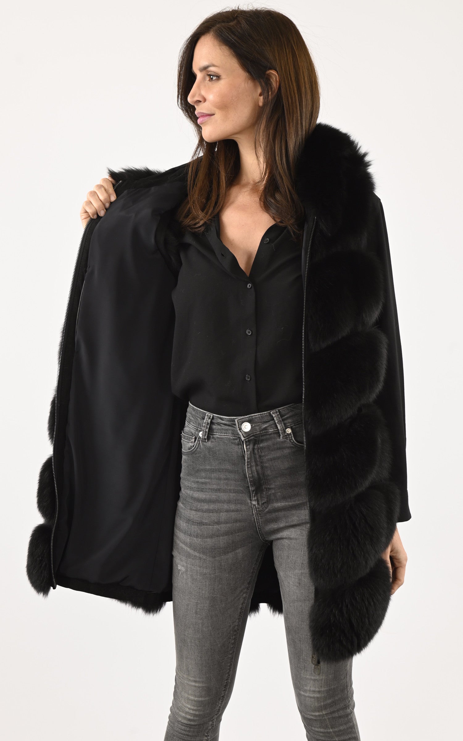 A "1619 86 CM" Noir Manakas Gilet Femme interior photo 3