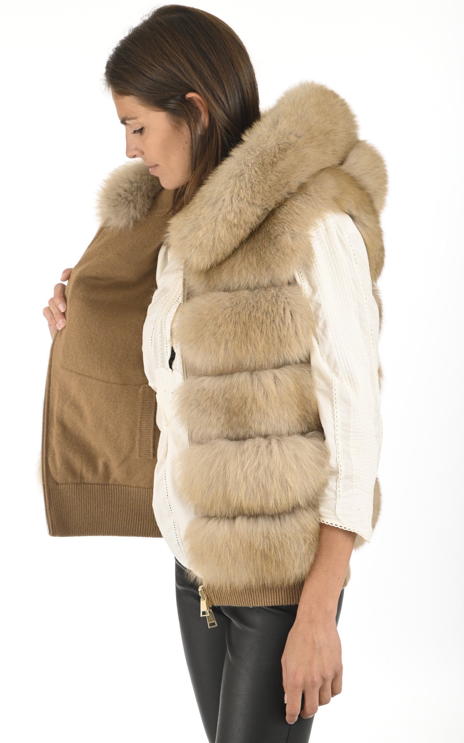 A "T602XF" Beige Suprema Gilet Femme interior photo 3