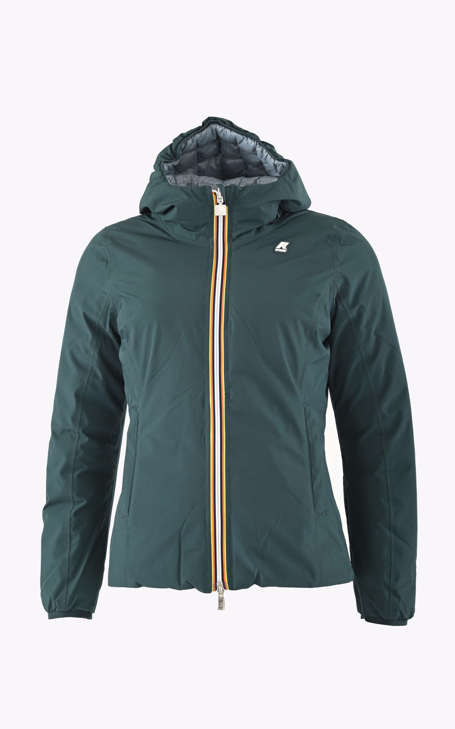 A "LILY ECO DOUBLE K5126KW" Vert K-Way Blouson Femme opened photo