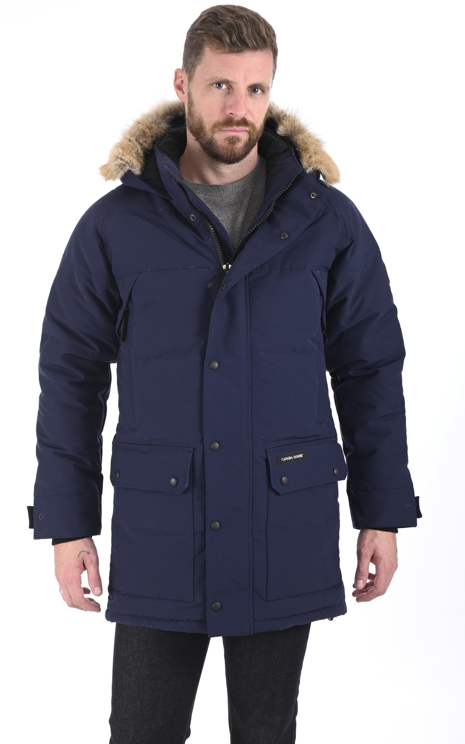 A "EMORY 2580M" Atlantic Navy Canada Goose 3/4 Doudoune Homme closed photo