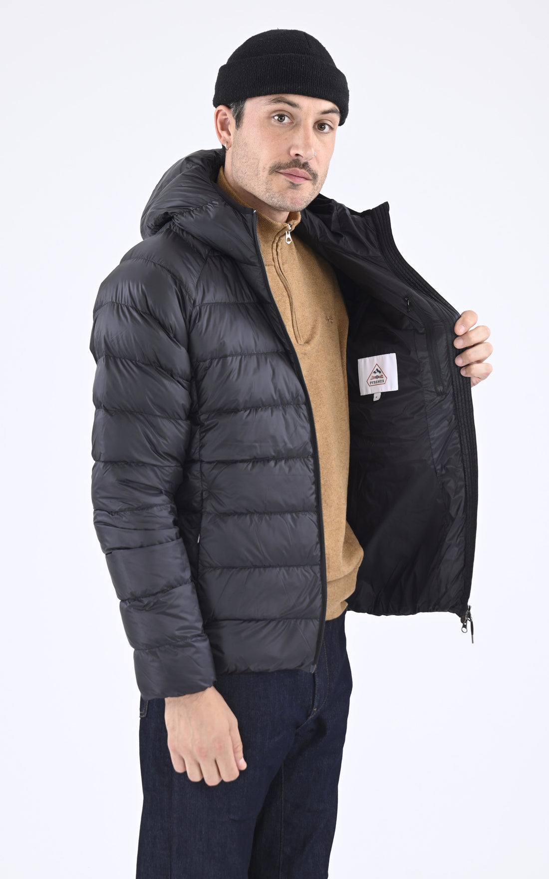 A "ARIAL HOODED" Noir Pyrenex bl_doud_light Homme opened photo