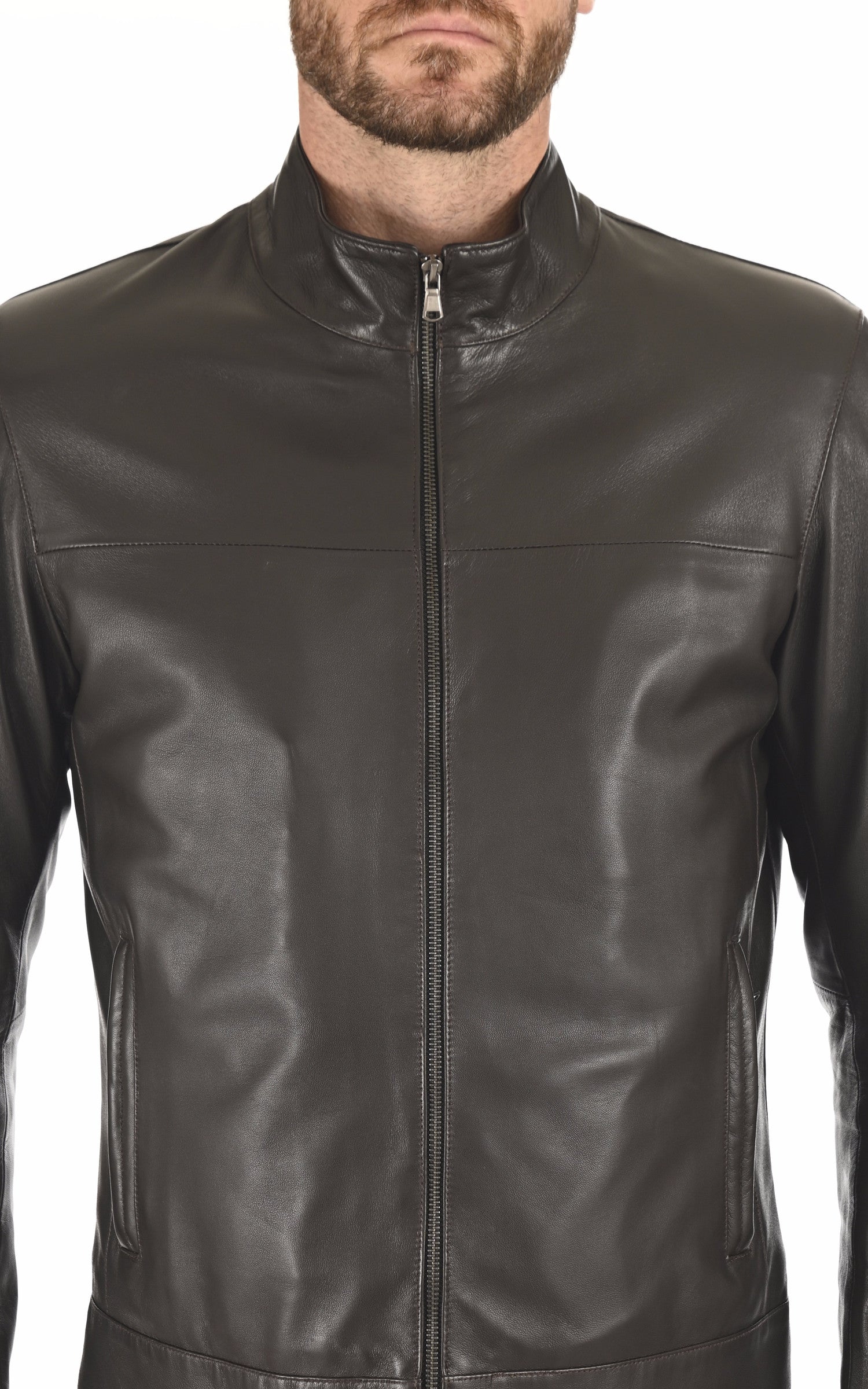A "MILOS" Marron La Canadienne Blouson Homme details photo