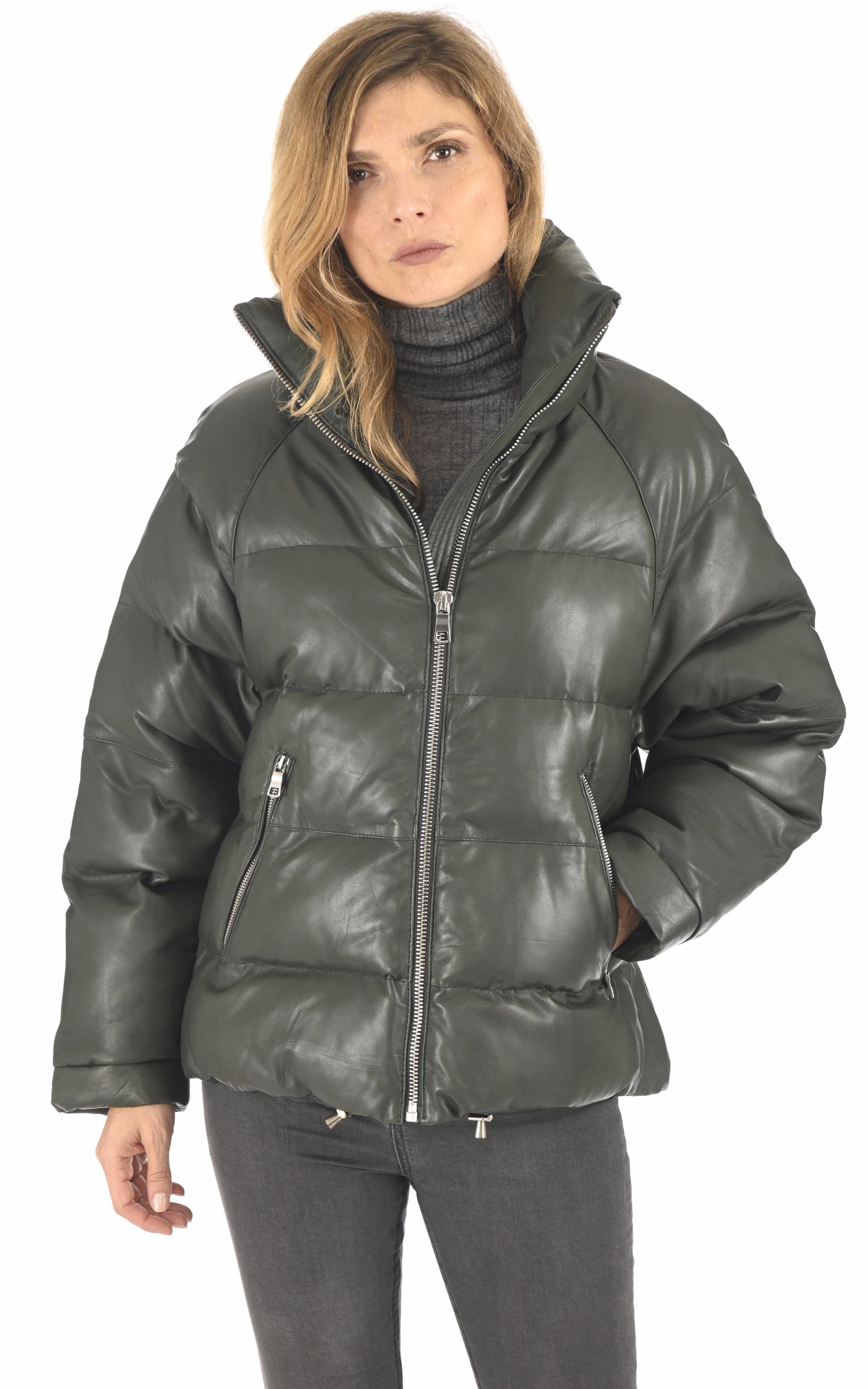 A "MISAO" Vert Giorgio & Mario Ves Doudoune Femme closed photo