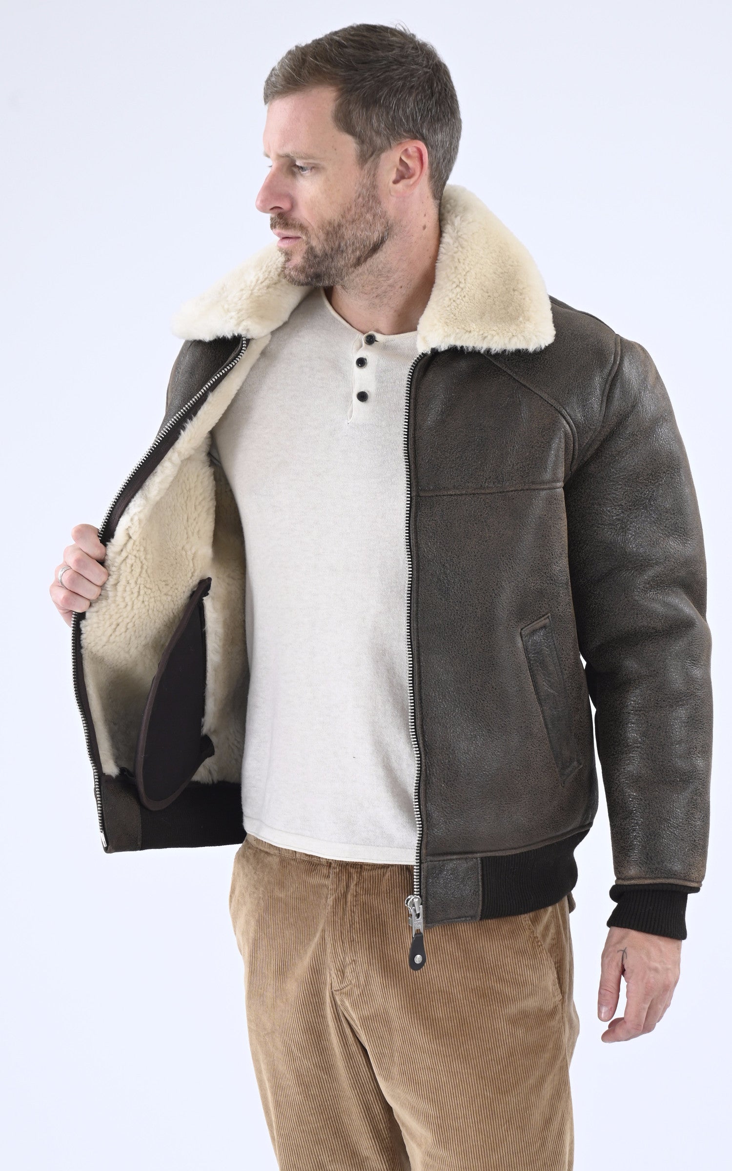 A "LC AIRFORCE" Marron Schott Blouson Homme interior photo