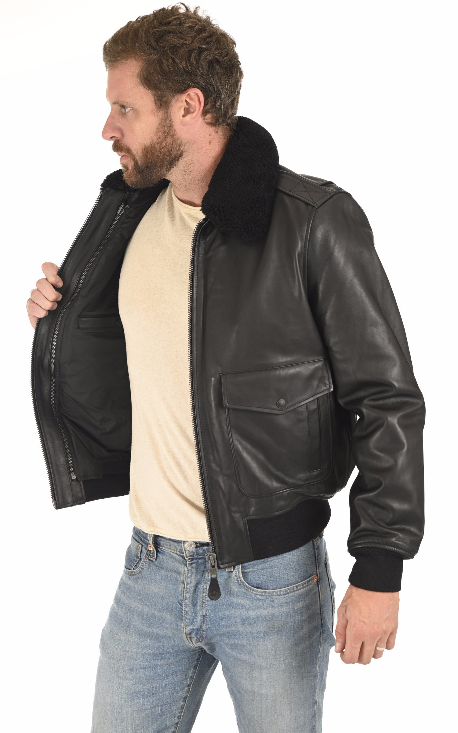 A "LC FLY W22" Noir Schott Pilote Homme interior photo
