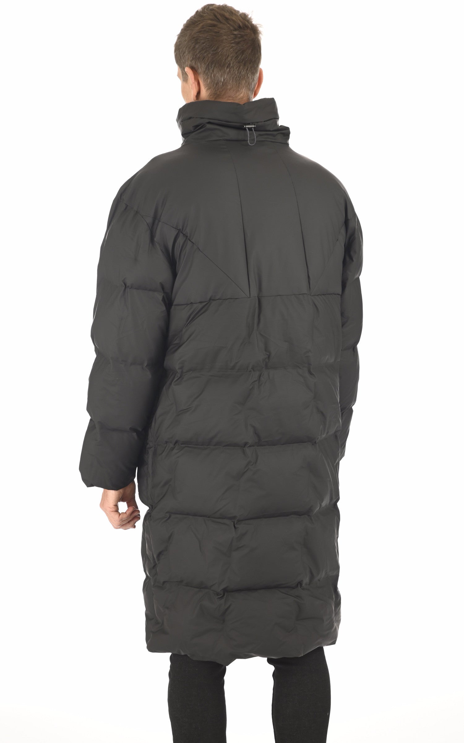 A "15020 BLOCK PUFFER COAT" Noir Rains Mt Doudoune Mixte back photo