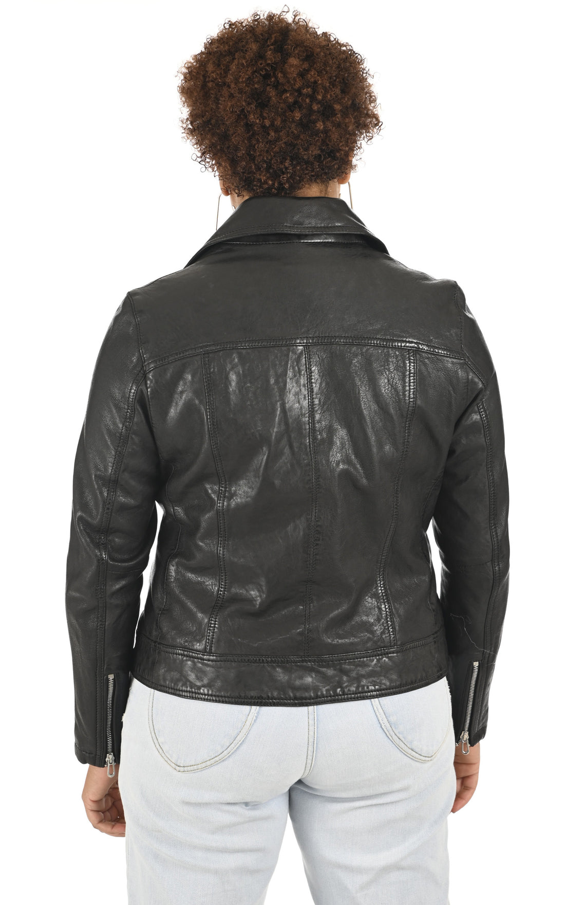 A "SANA CURVE 102174" Noir Rose Garden Blouson Femme closed photo