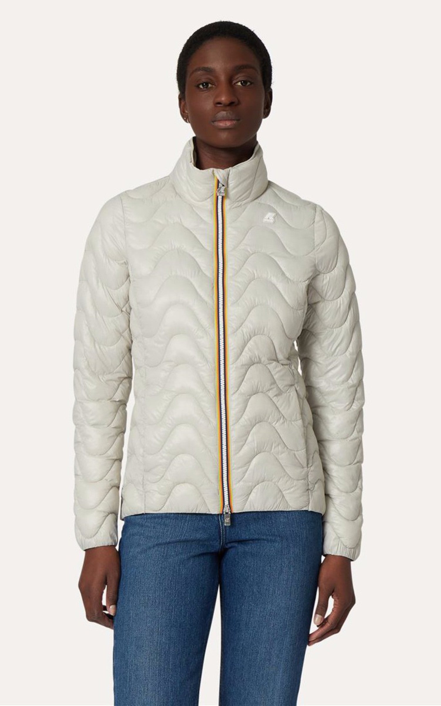 A "VIOLETTE ECO WARM K4112TW" Beige K-Way Blouson Femme opened photo
