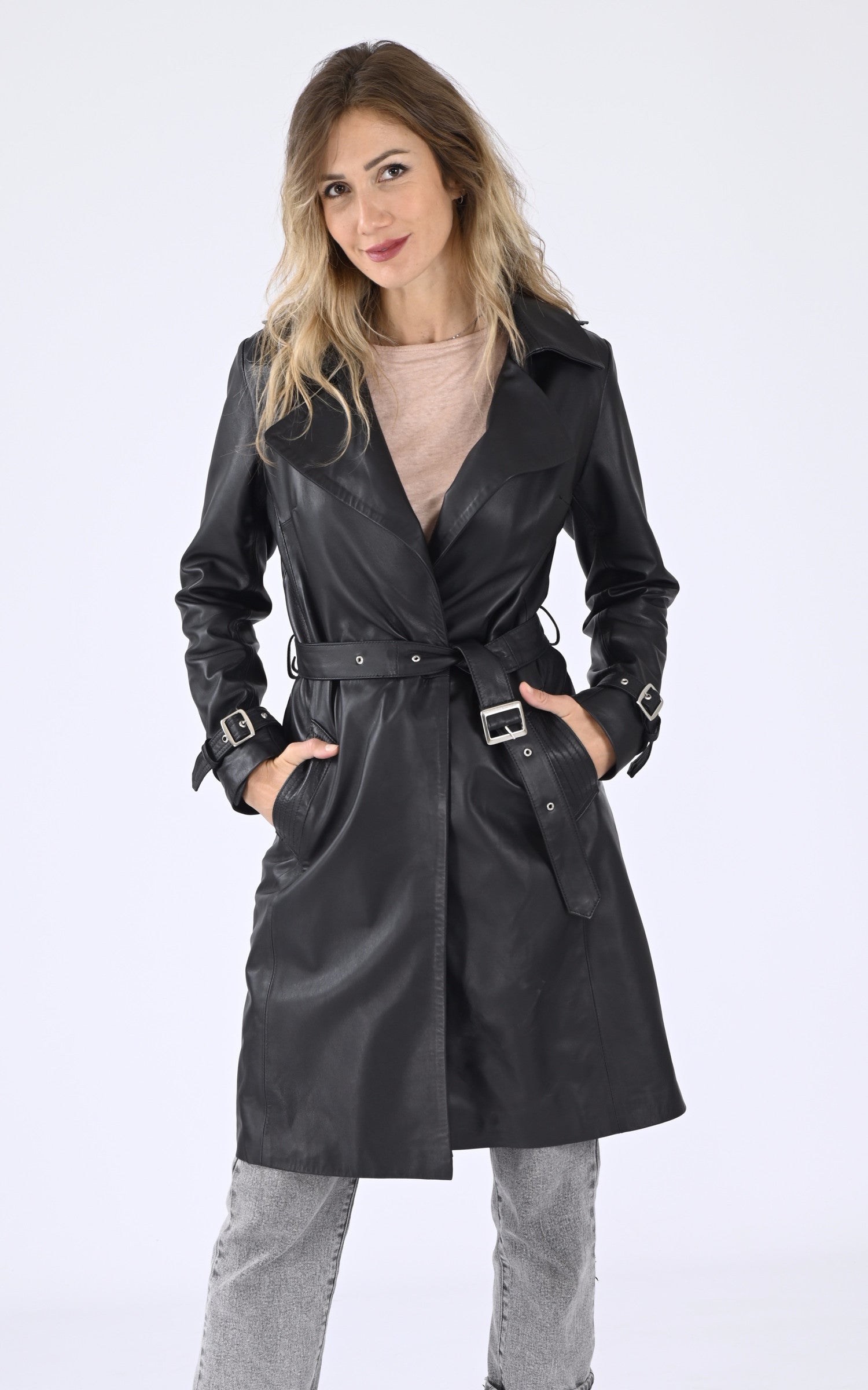 A "ENZO 100" Noir La Canadienne Manteau Femme closed photo 2