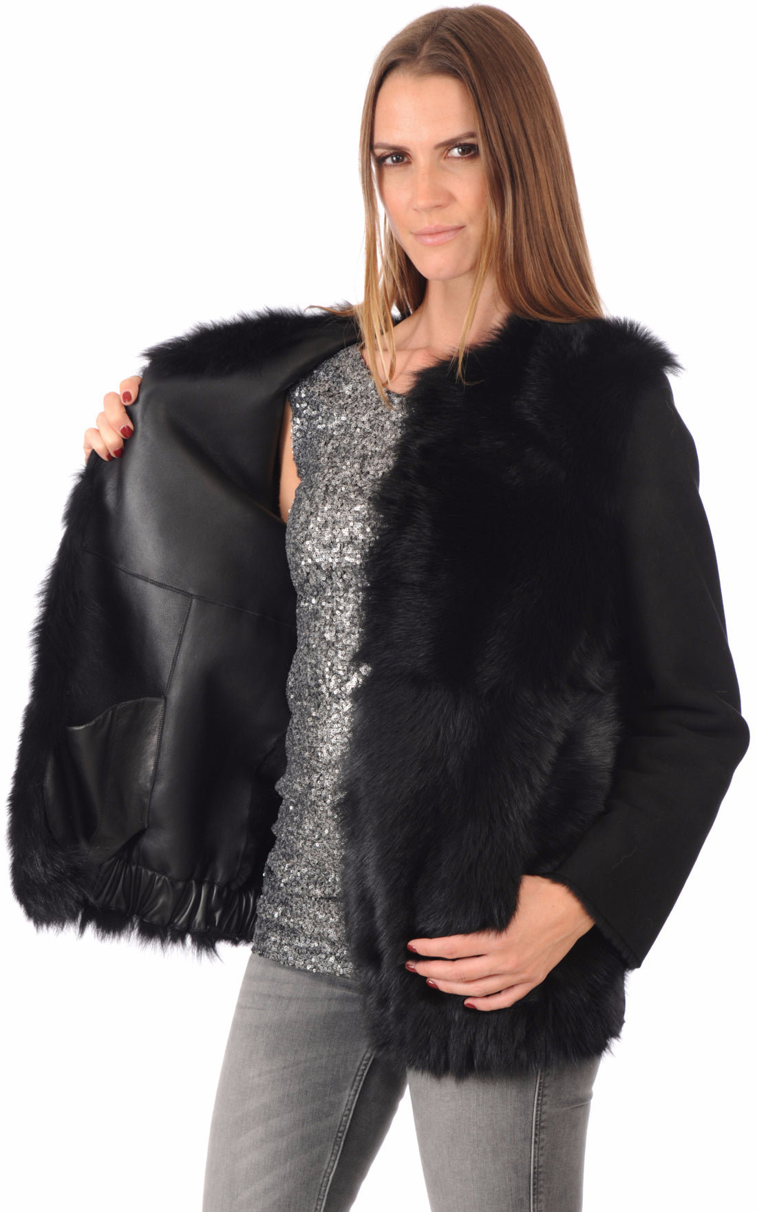 A "LEONIE" Noir JS Vassal Veste Femme opened photo