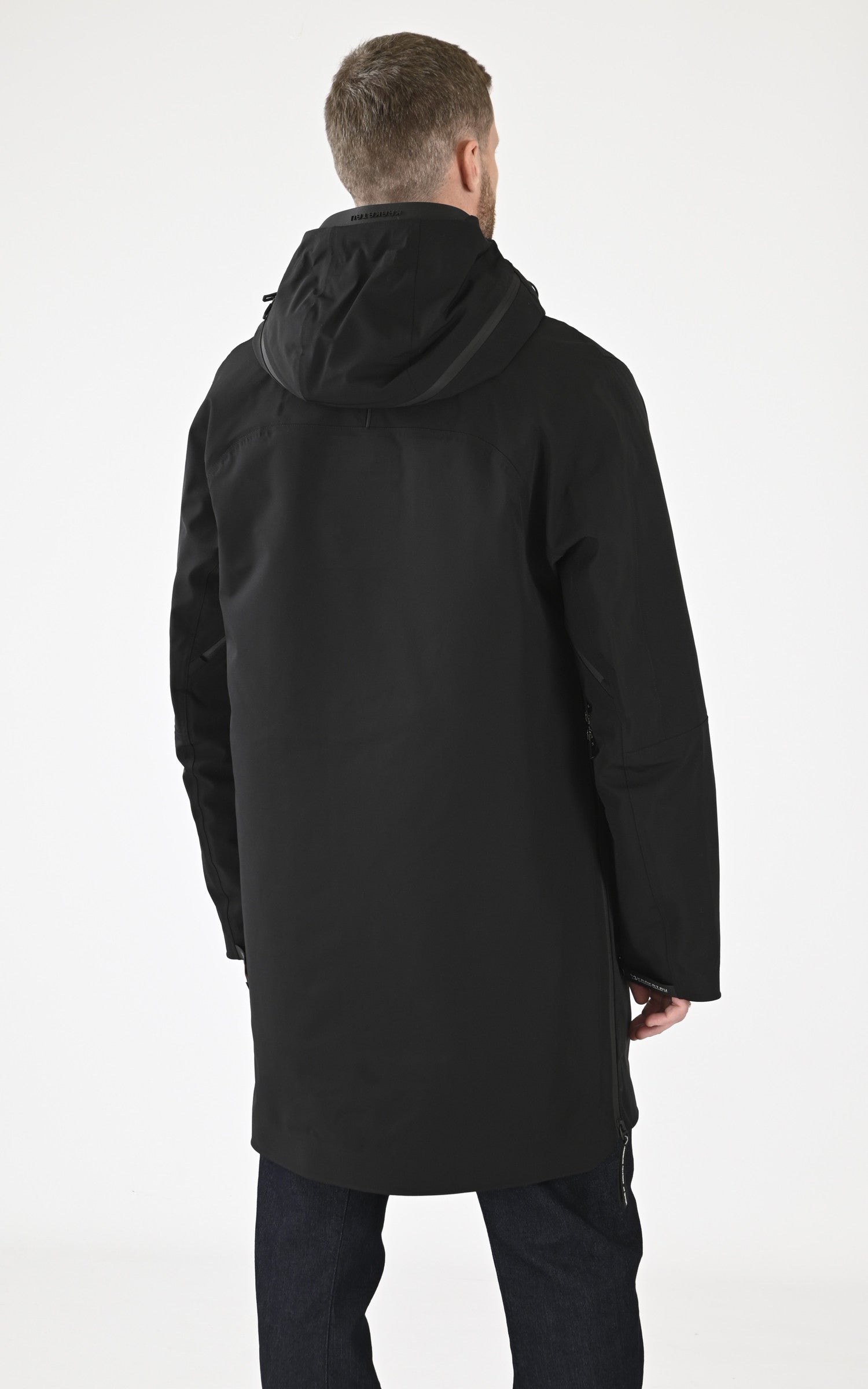 A "PLANCK QM481" Noir Krakatau 3/4 Parka Homme back photo