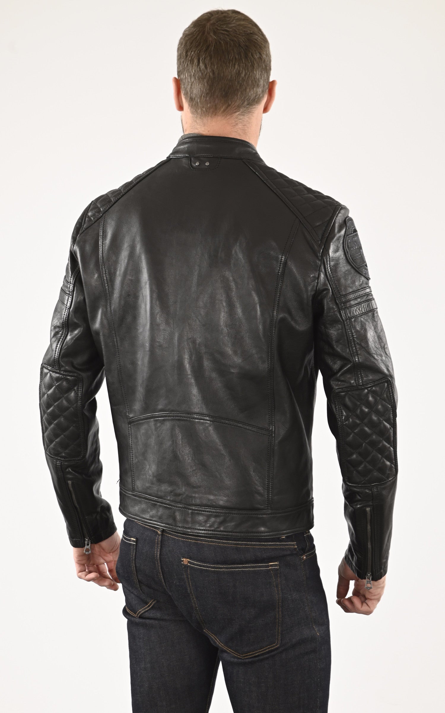 A "WALKOR 102831" Noir Daytona 73 Blouson Homme back photo