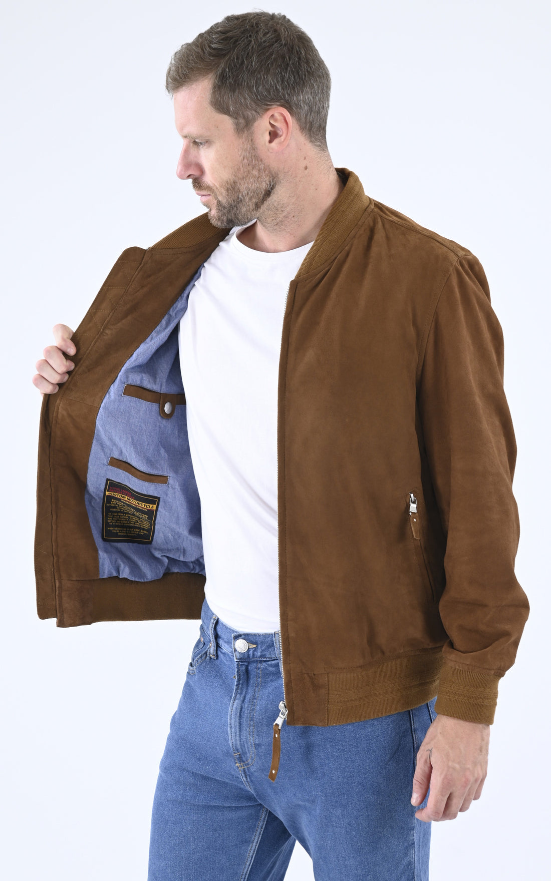 A "WINDON 102570" Tabac Daytona 73 Blouson Homme opened photo