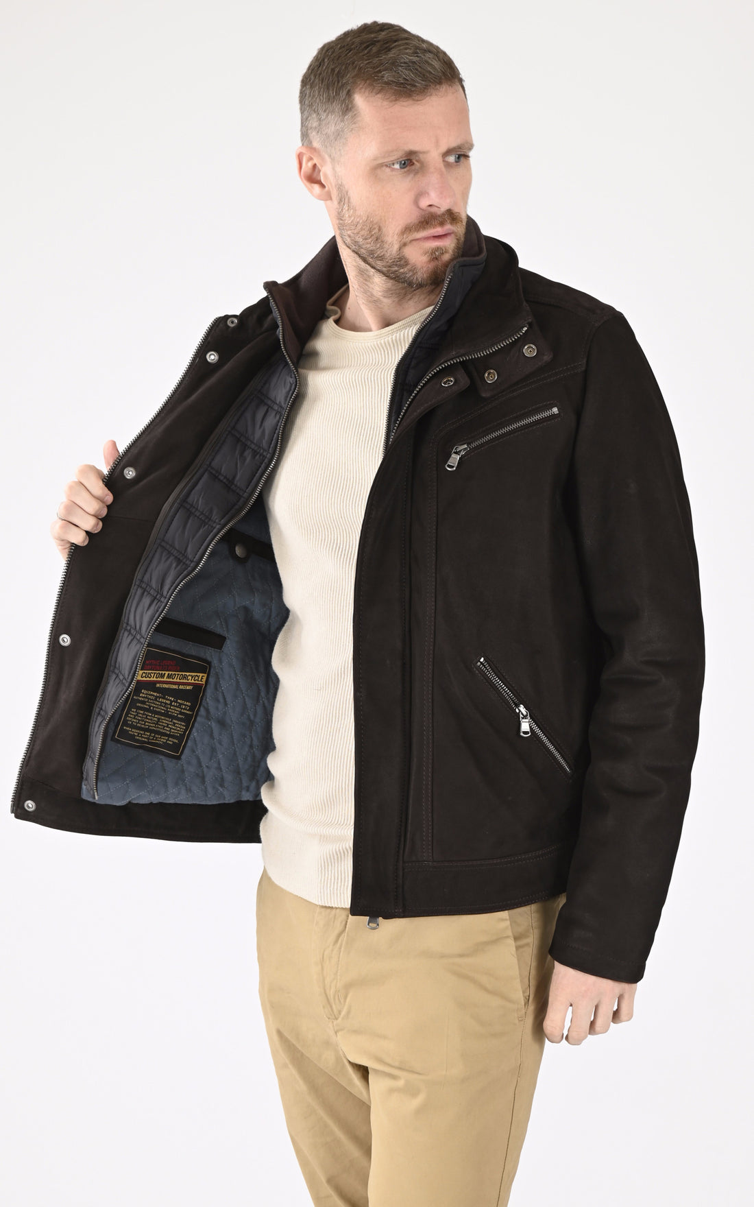 A "FALCON IC 100974" Marron Daytona 73 Blouson Homme opened photo