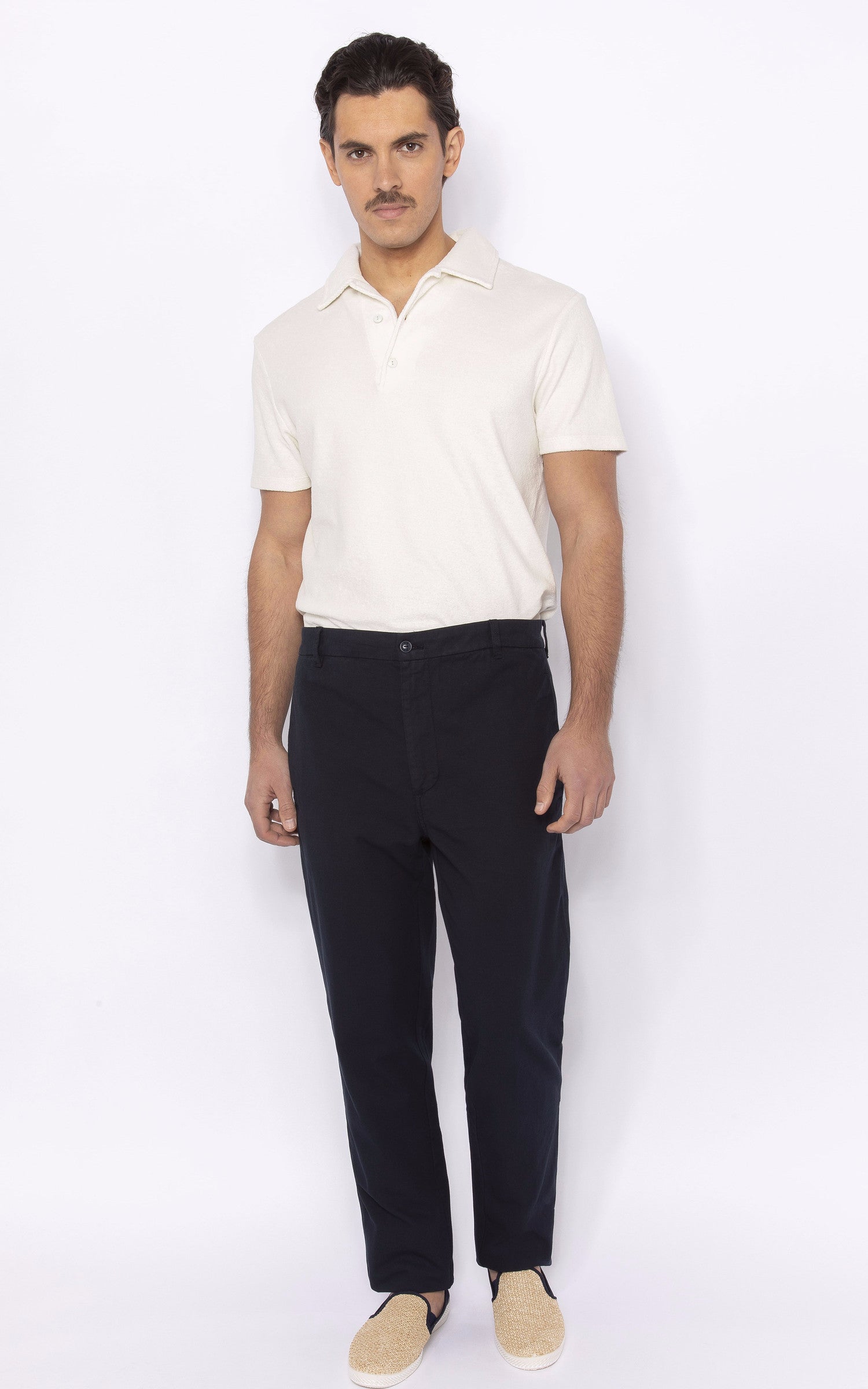 A "RIVPS02" Ecru Rivieras Polo Homme closed photo