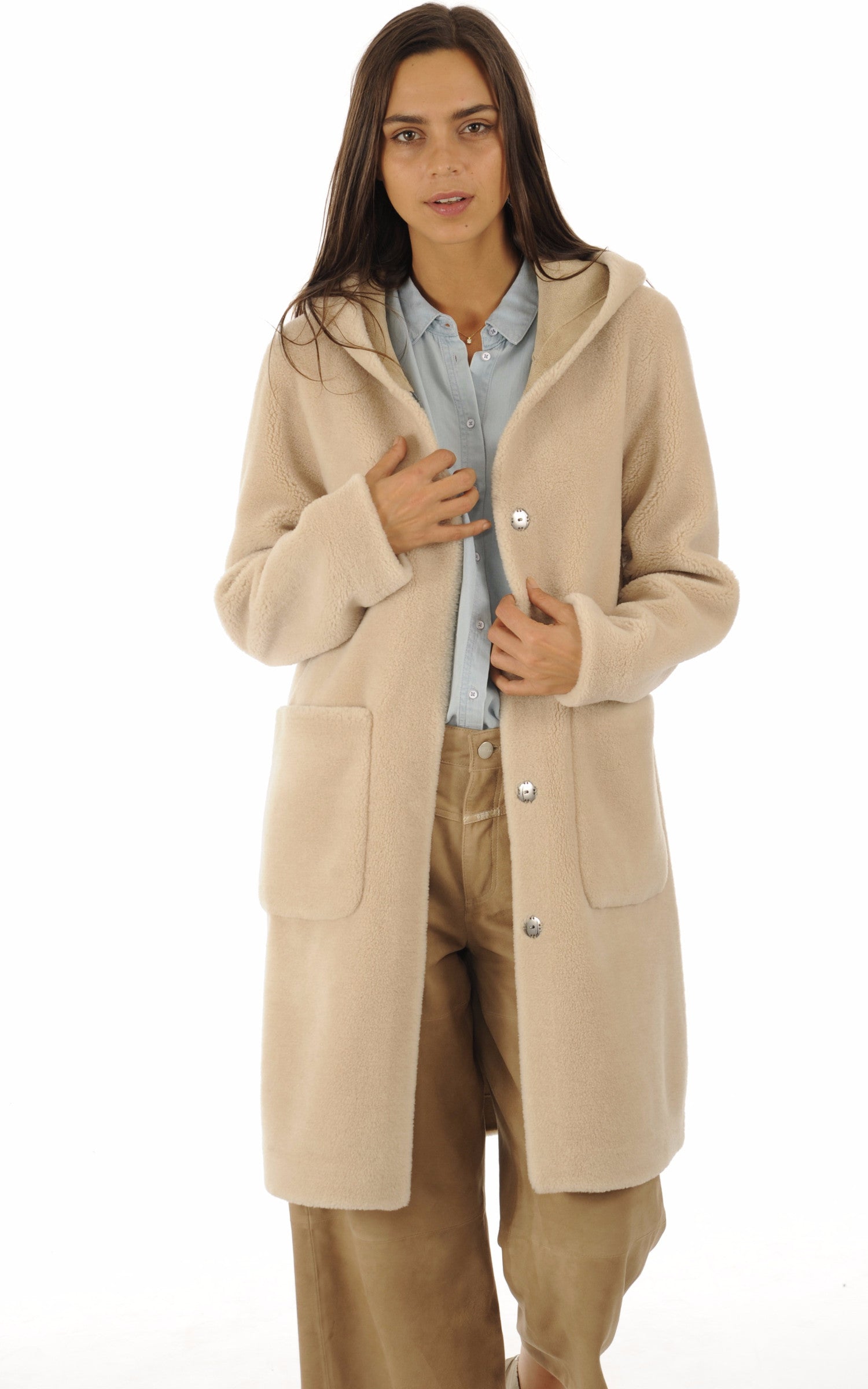 A "ANGELIQUE 63747" Beige Oakwood 3/4 Femme opened photo
