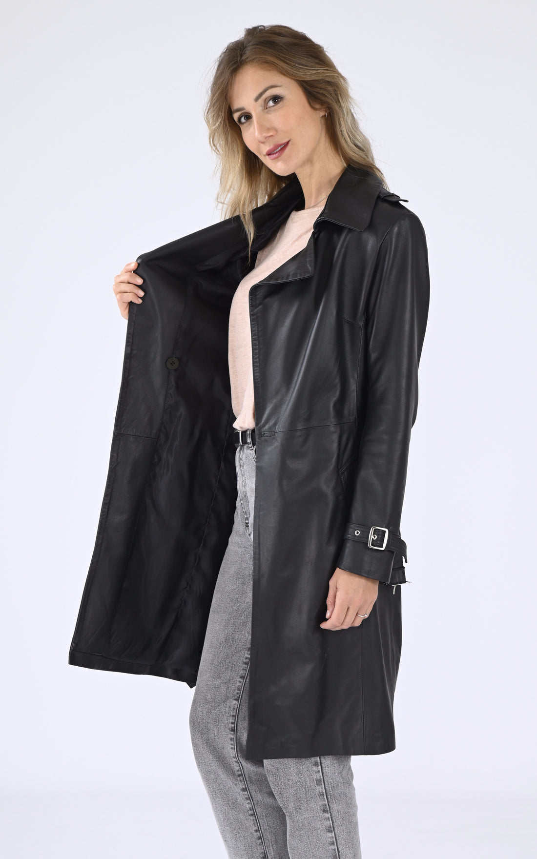 A "ENZO 100" Noir La Canadienne Manteau Femme opened photo