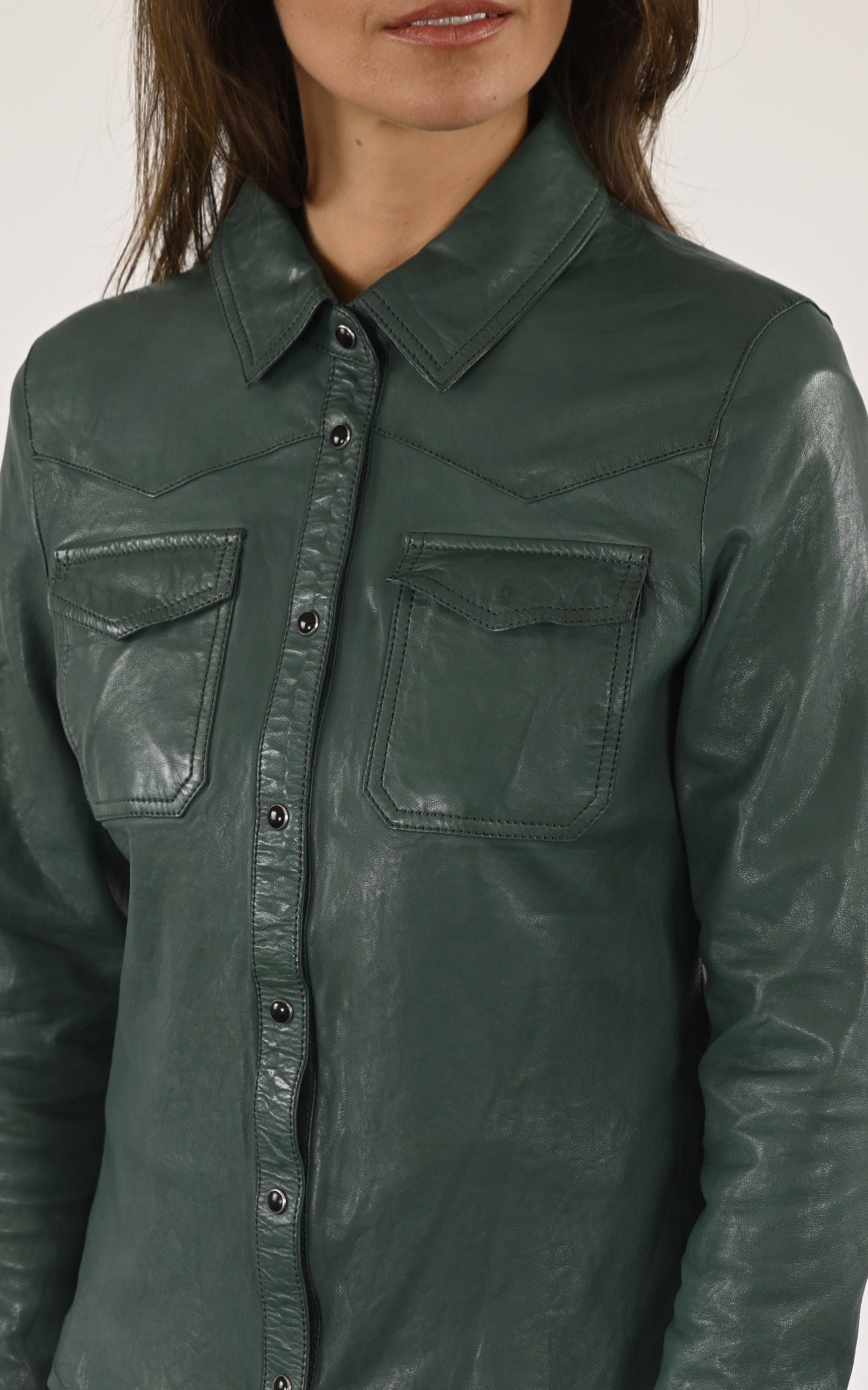 A "CECILIA 102381" Vert Rose Garden Chemise Femme details photo 5