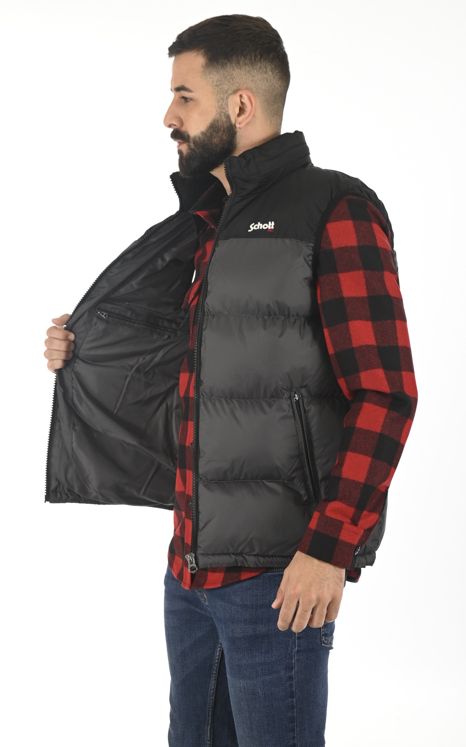 A "UTAH V" Anthracite Schott gil_doudoune Homme interior photo