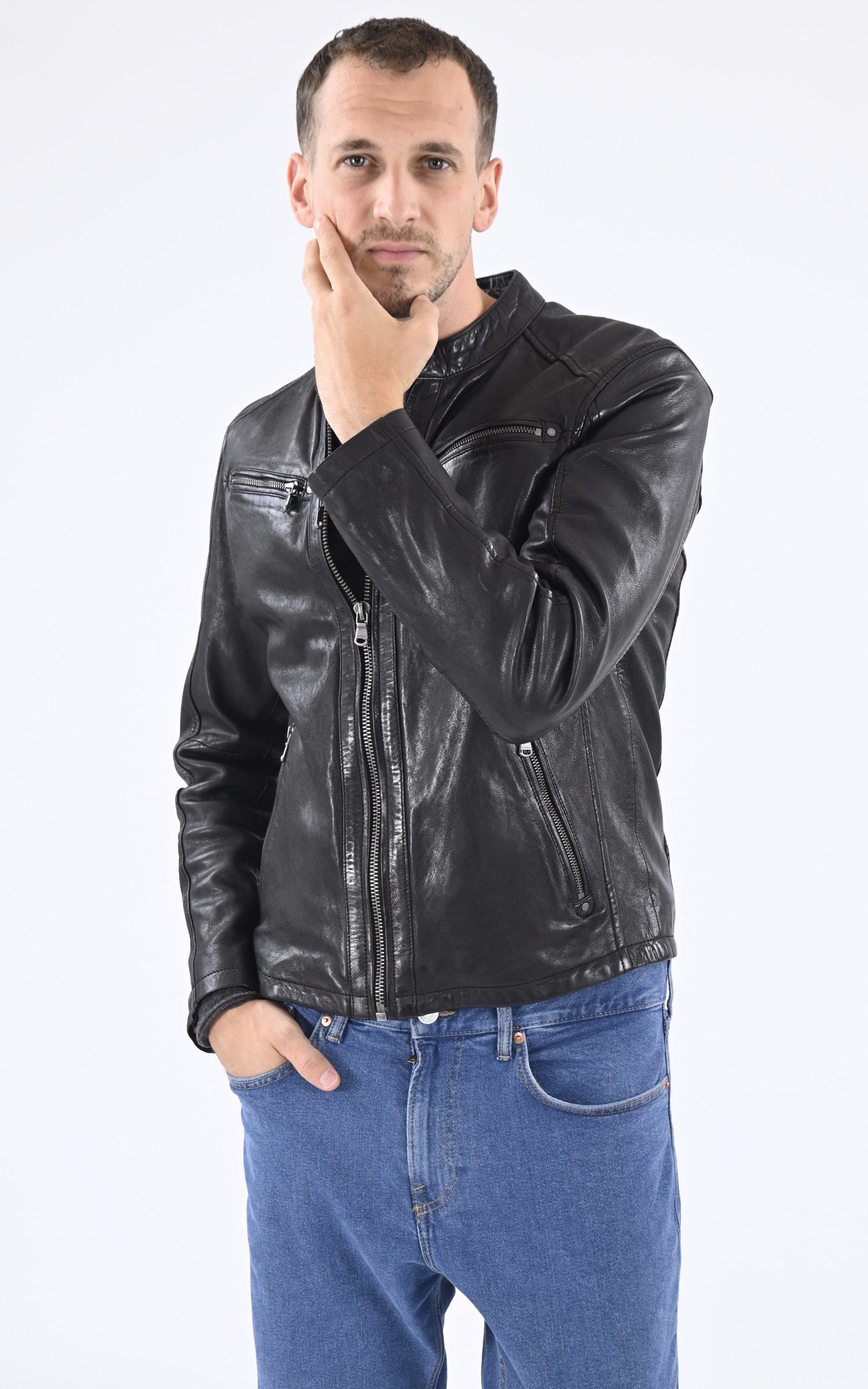 A "GAFINO 101843" Noir Daytona 73 Blouson Homme closed photo