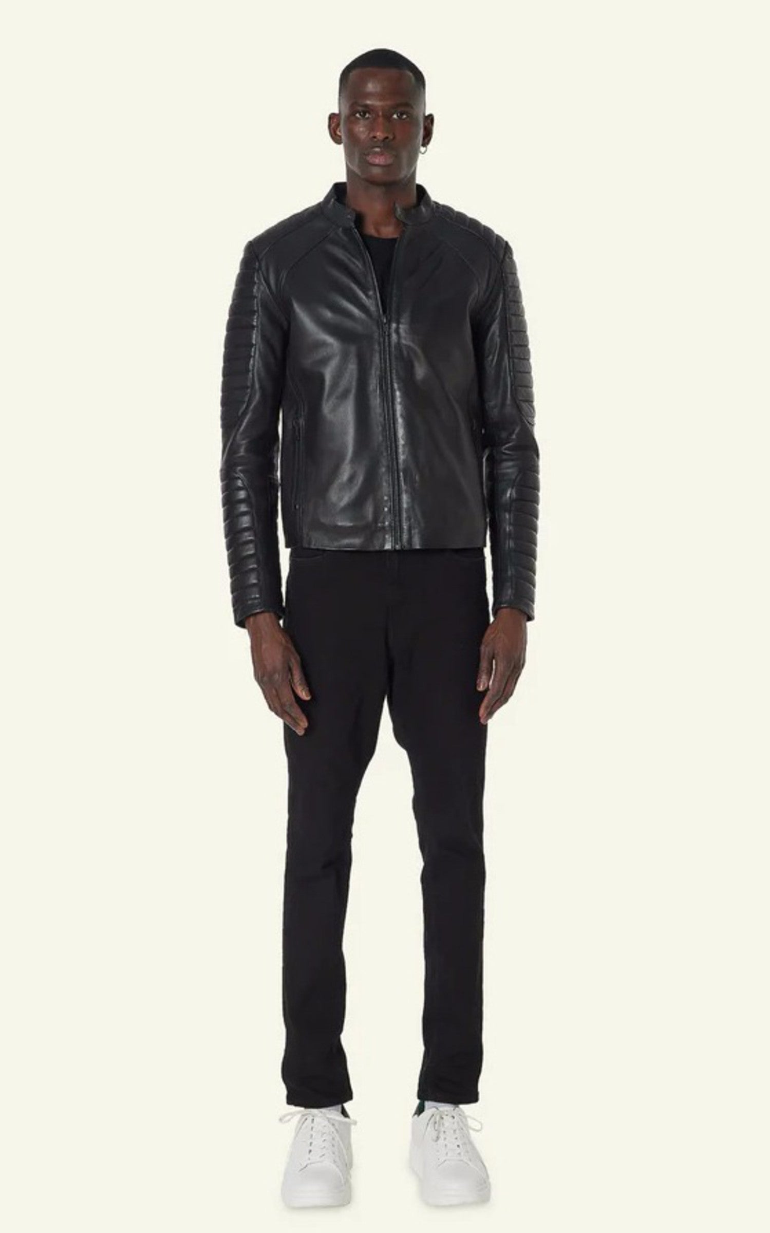 A "LEMAN" Noir Serge Pariente Blouson Homme closed photo 2