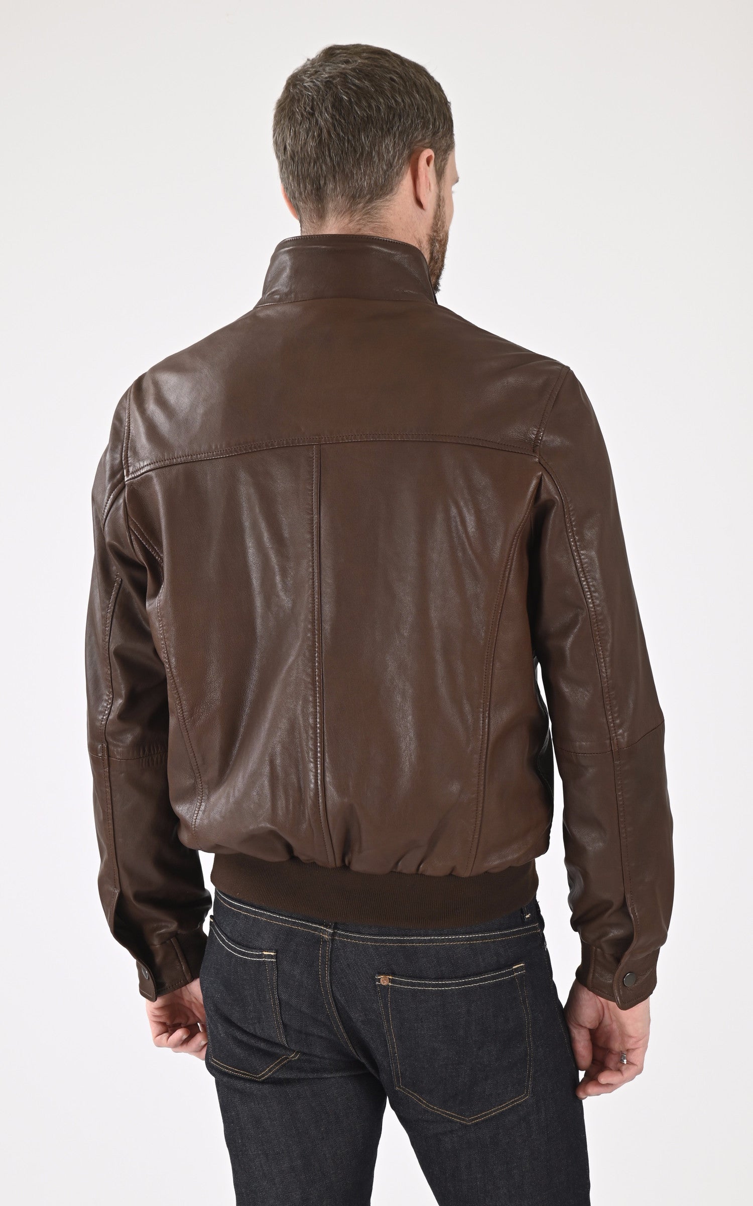 A "TRENTO 7656" Marron Smarty Blouson Homme back photo