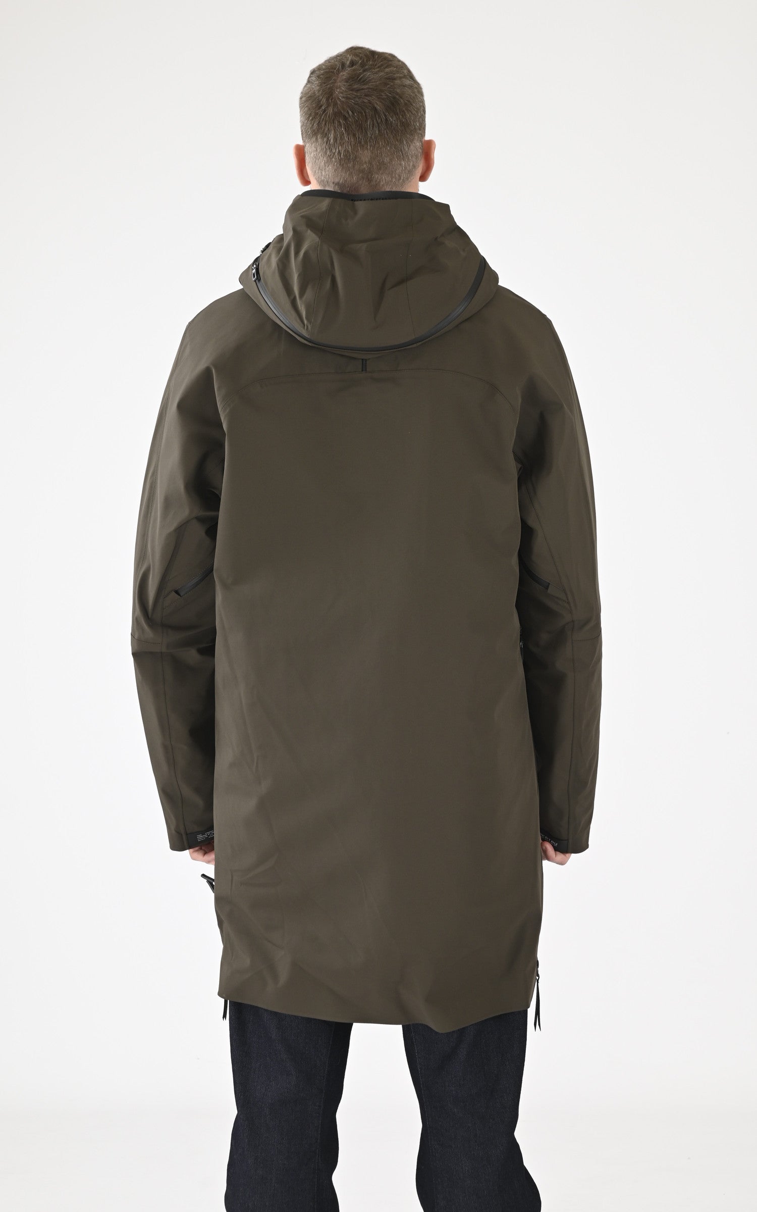 A "PLANCK QM481" Kaki Krakatau 3/4 Parka Homme back photo