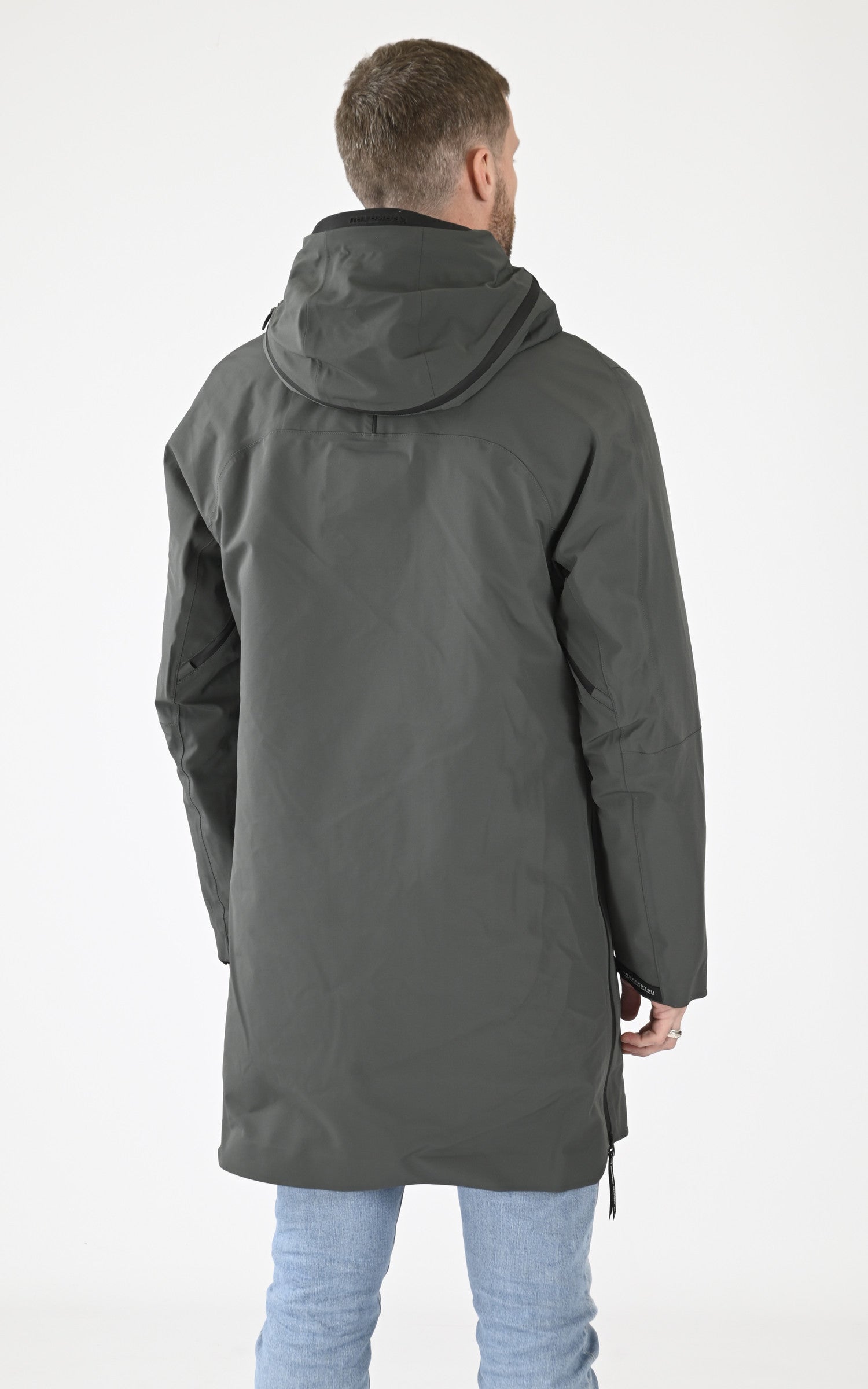 A "PLANCK QM481" Vert Krakatau 3/4 Parka Homme back photo