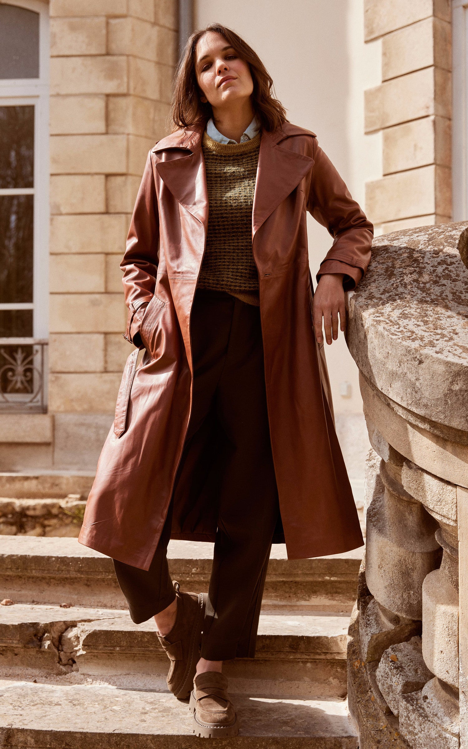 A "ENZO 115" Tobacco La Canadienne 7/8 Femme details photo 5