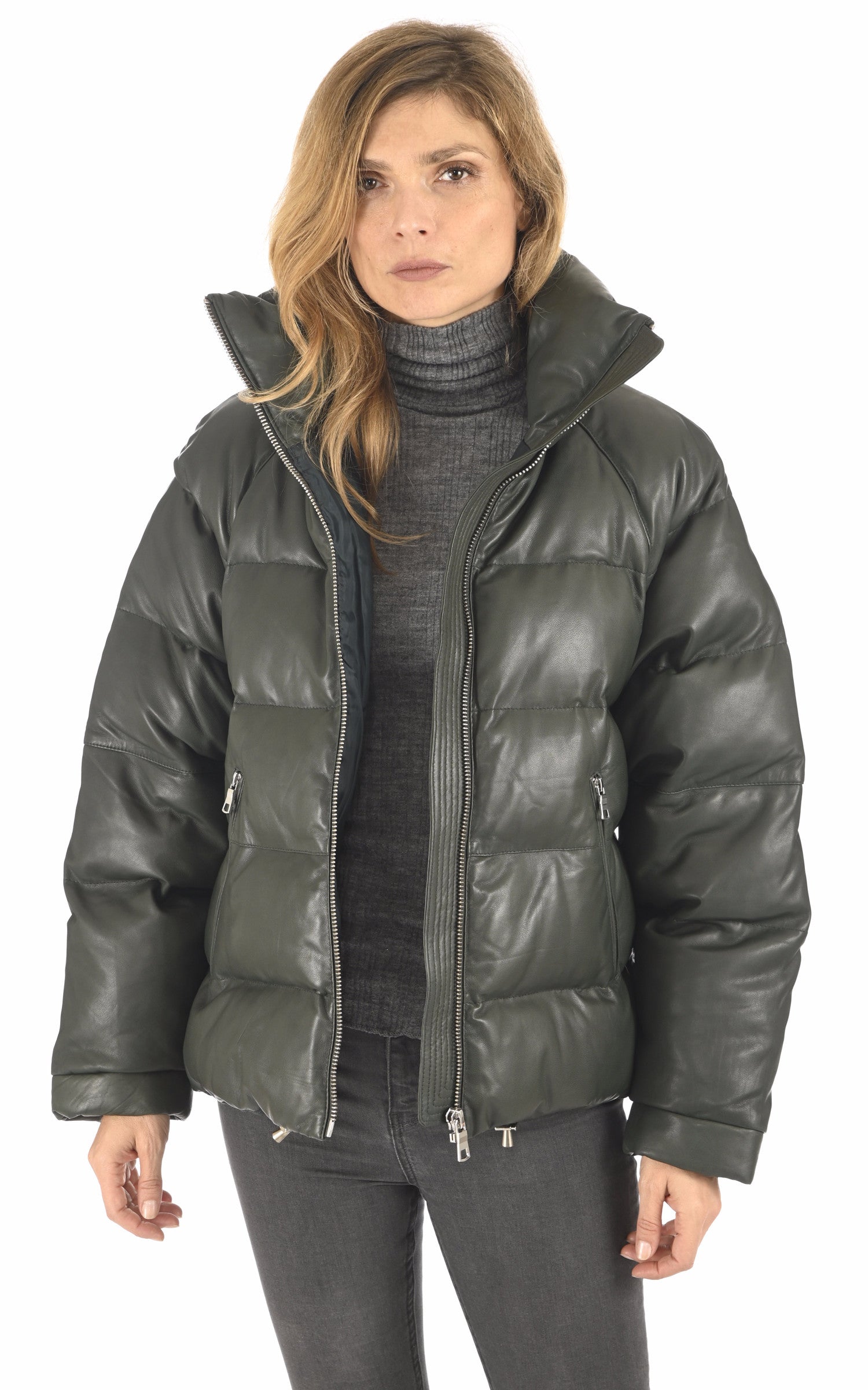 A "MISAO" Vert Giorgio & Mario Ves Doudoune Femme opened photo