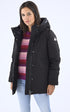 A "CHARLOTTE PARKA" Noir Pyrenex 3/4 Doudoune Femme opened photo