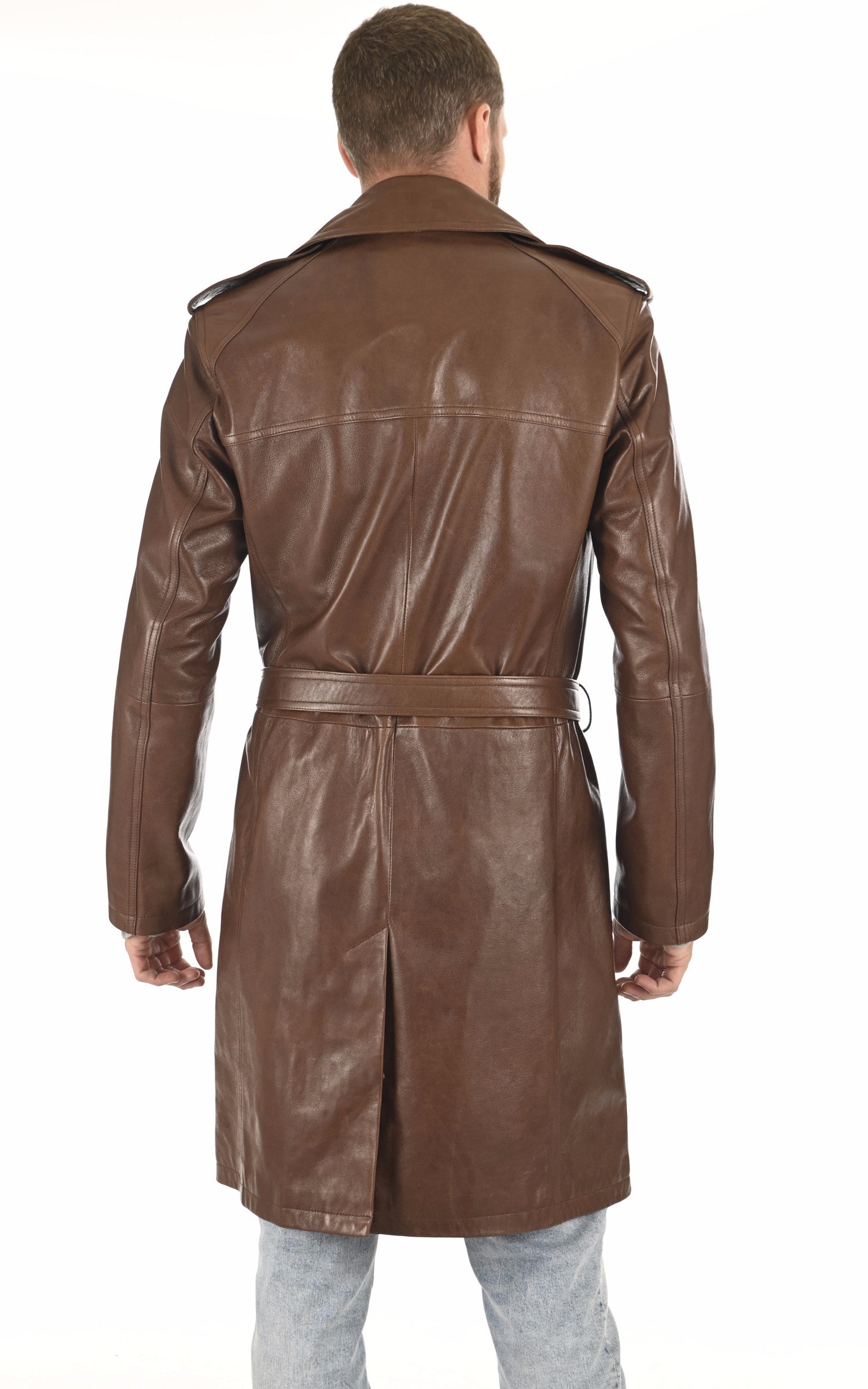 A "GEORGES" Marron La Canadienne Manteau Homme back photo