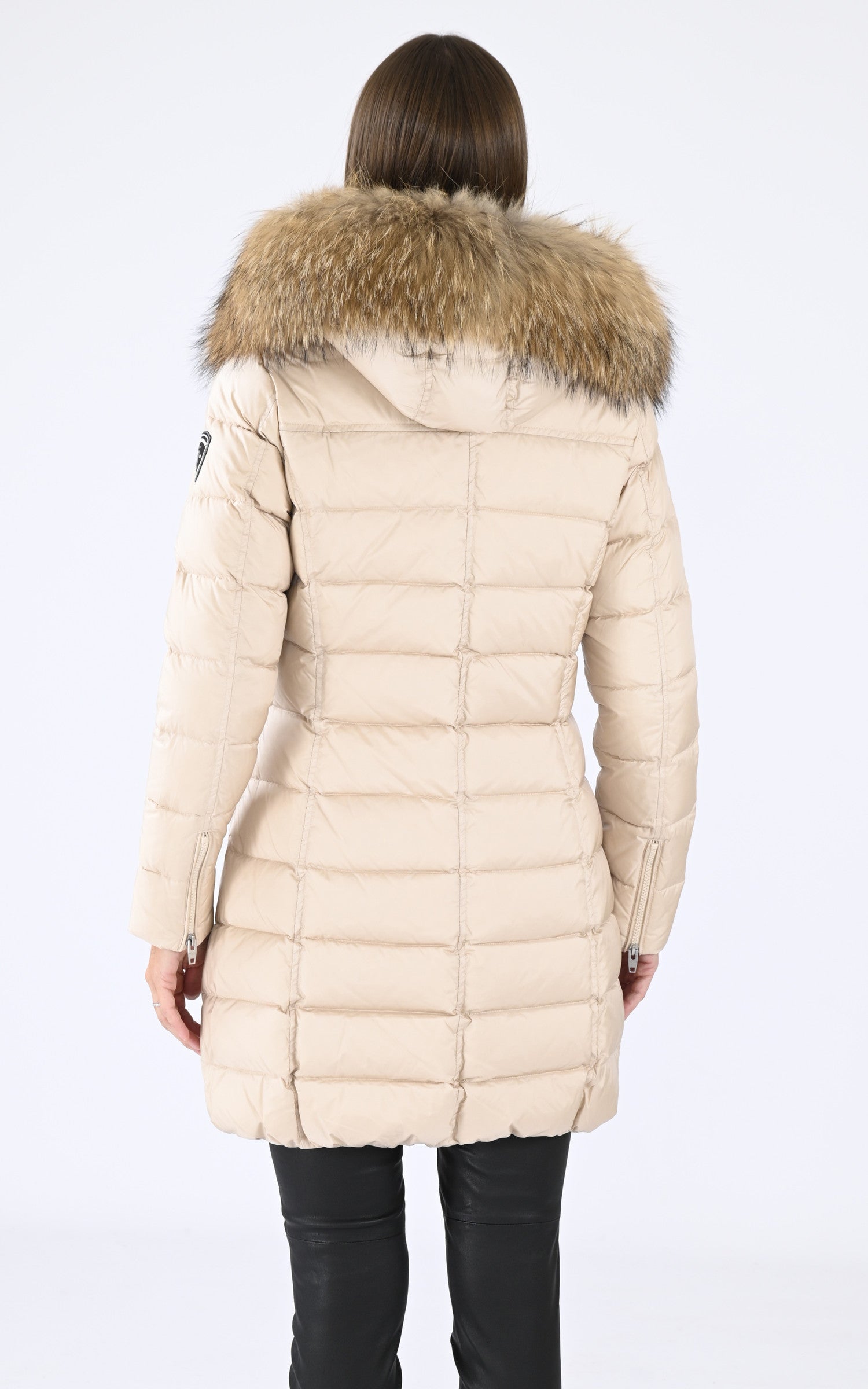 A "JOYCE COAT 22567-3021" Ecru Rock and Blue 3/4 Doudoune Femme back photo 4