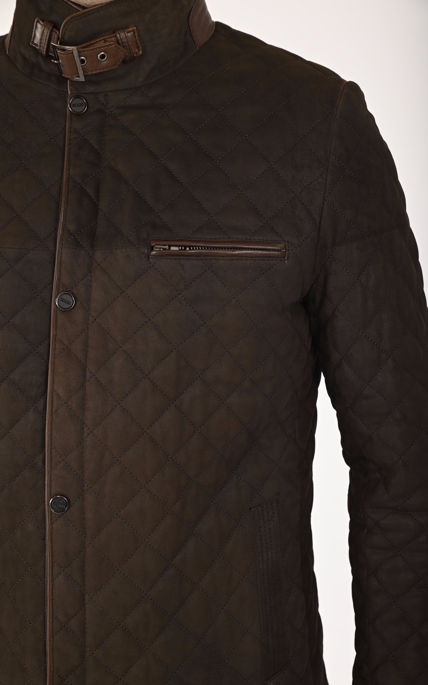 A "E09" Marron Foncé La Canadienne Veste Homme details photo