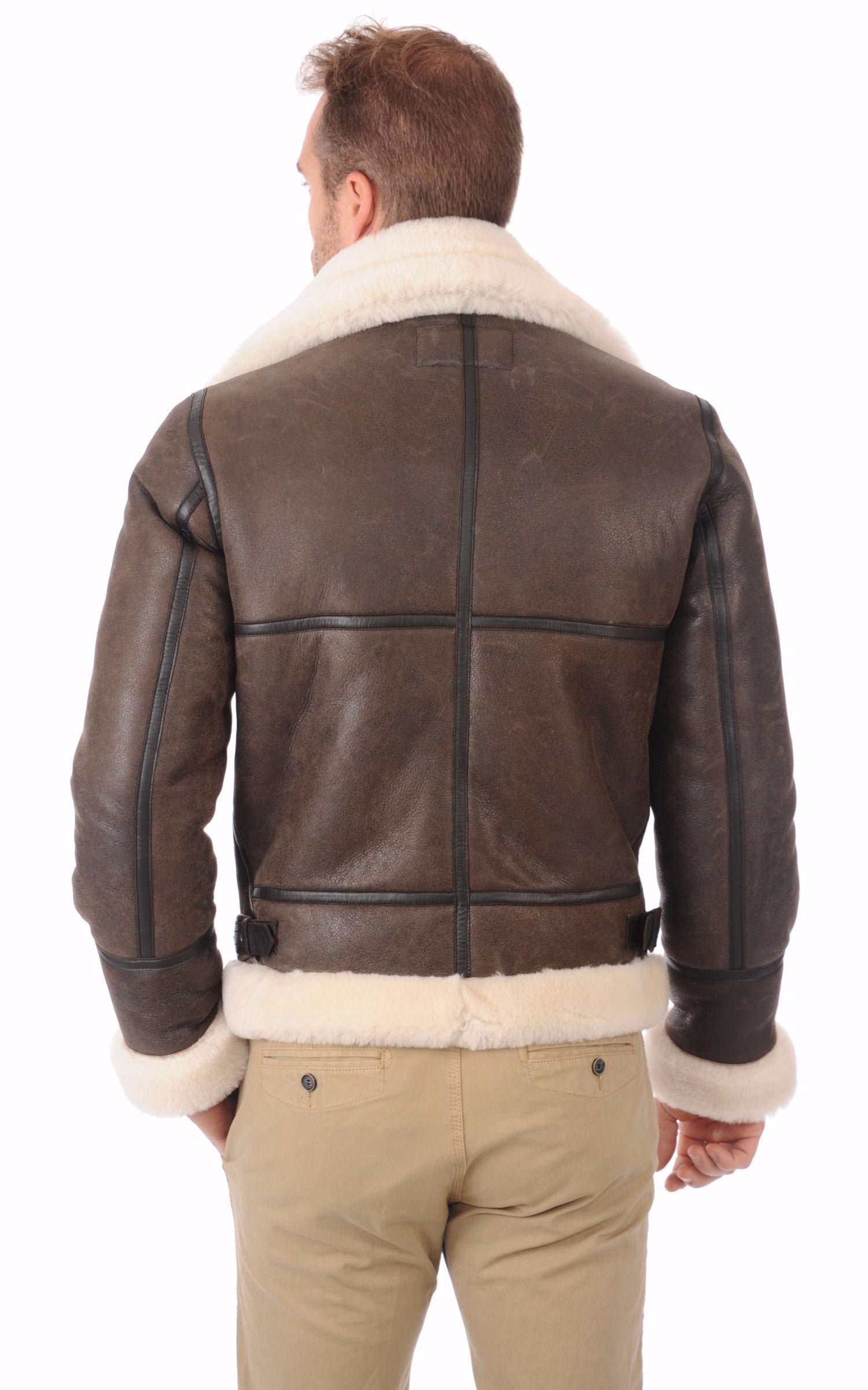 A "LC1259" Marron Schott Bombardier Homme closed photo