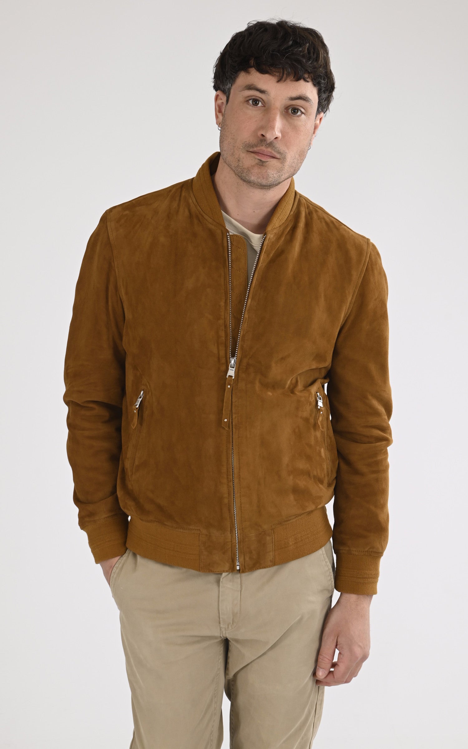 A "WINDON 102570" Cognac Daytona 73 Blouson Homme closed photo