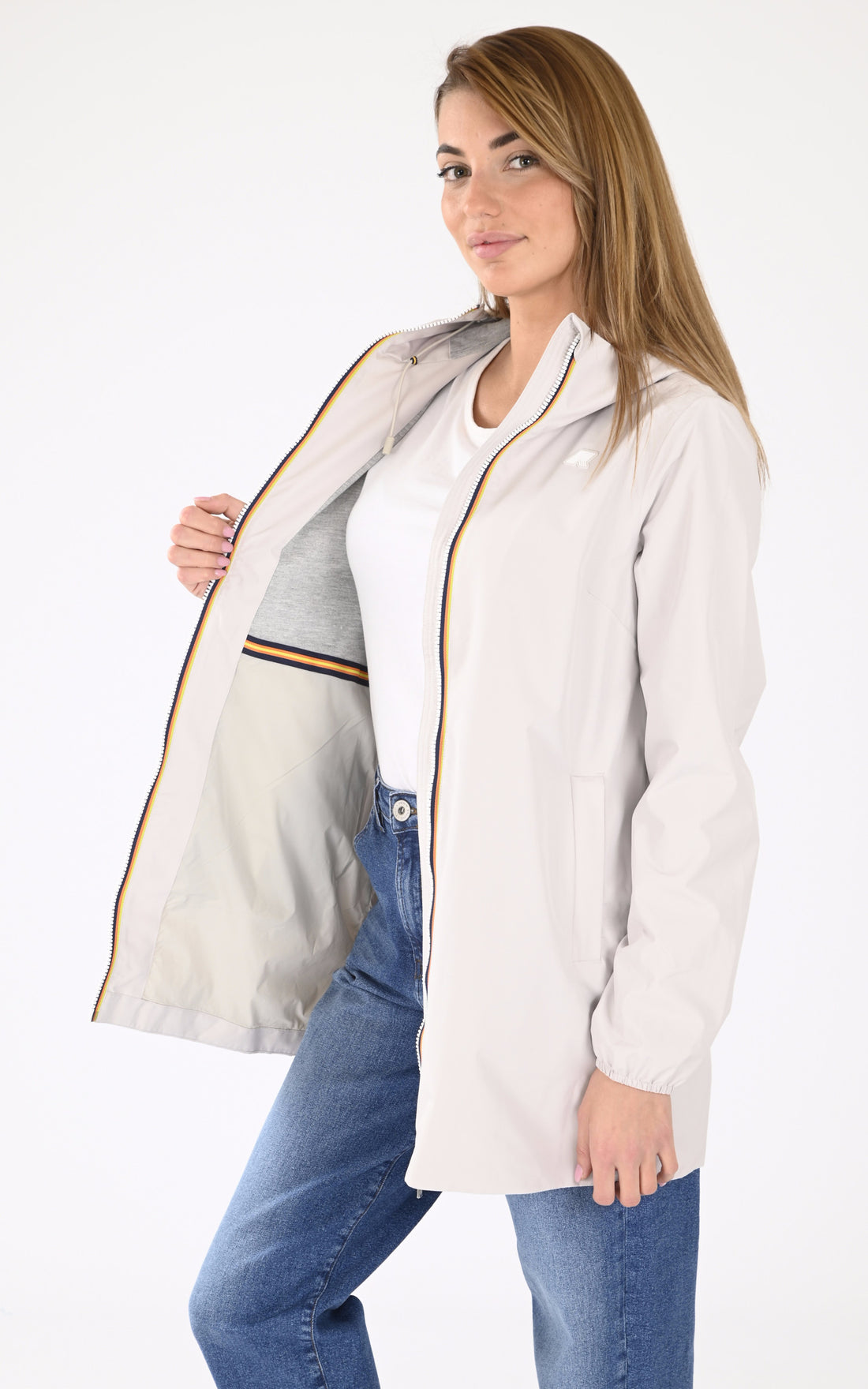 A "SOPHIE STRETCH K8133YW" Beige K-Way Veste Femme opened photo