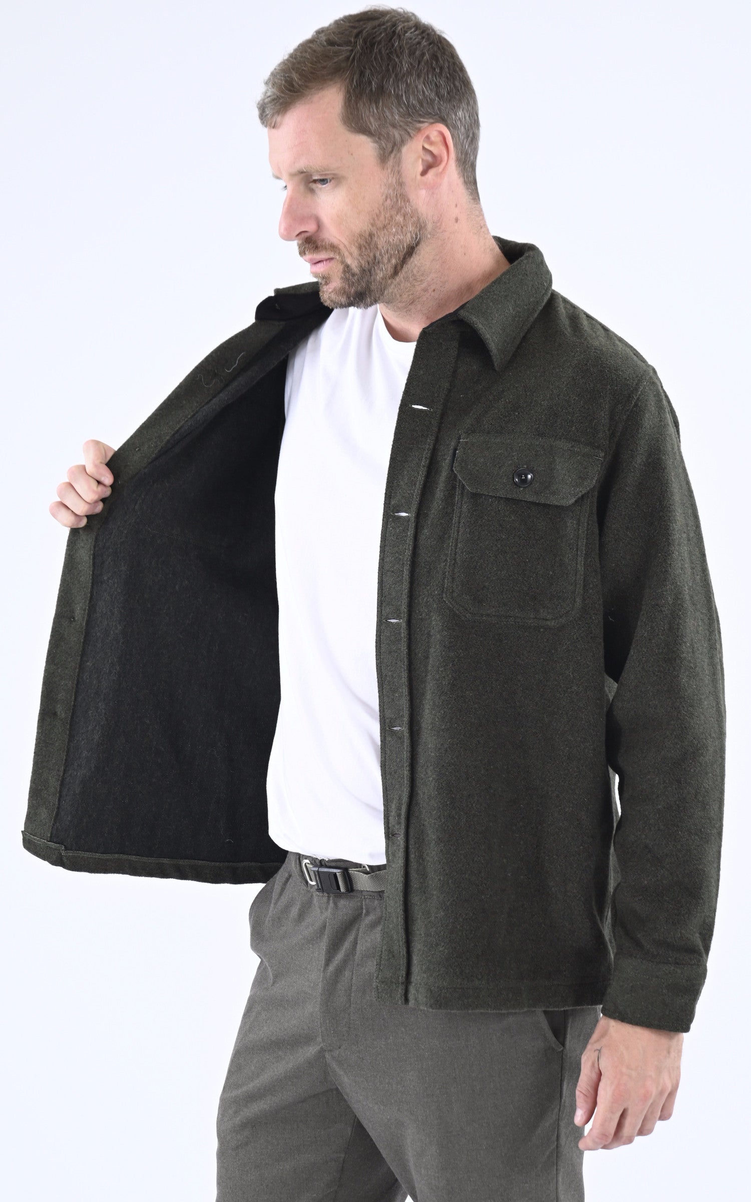 A "SH CARL 3" Kaki Schott Chemise Homme interior photo