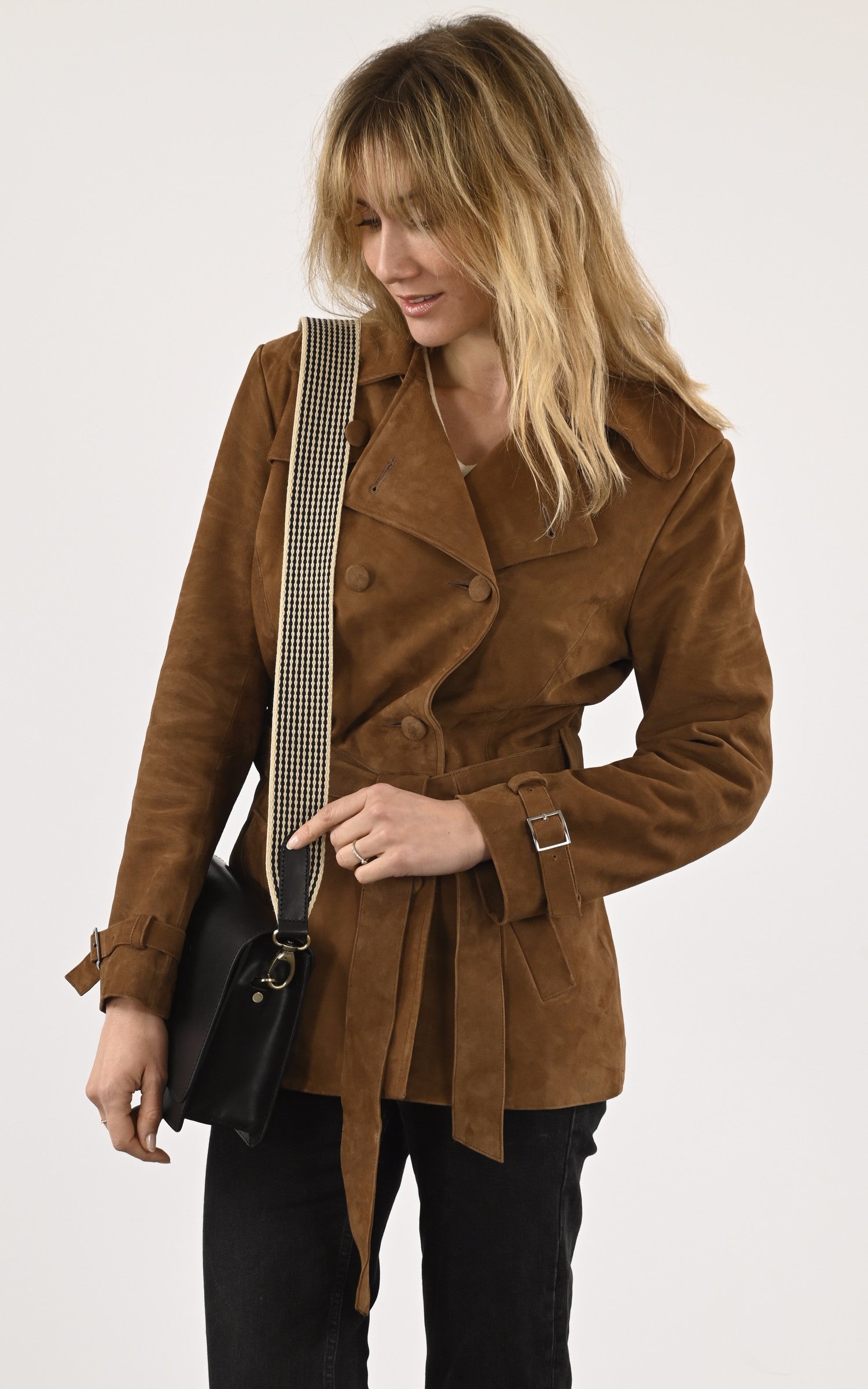 A "ELLA GRIFFES FF" Tabac La Canadienne Trench Femme opened photo 1