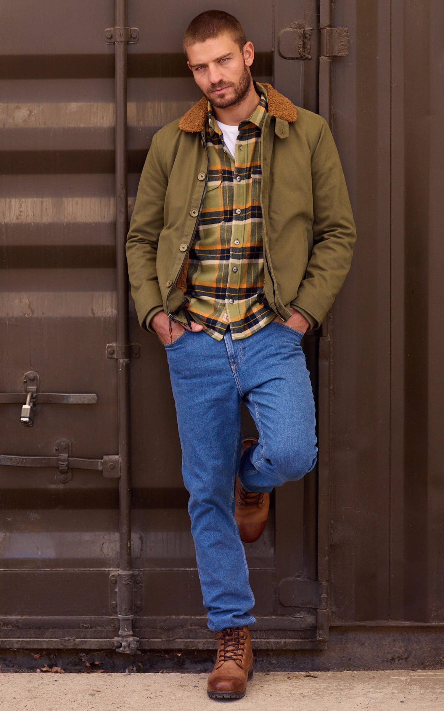 A "SIERRA 103637" Vert Iron&Resin Chemise Homme details photo 5