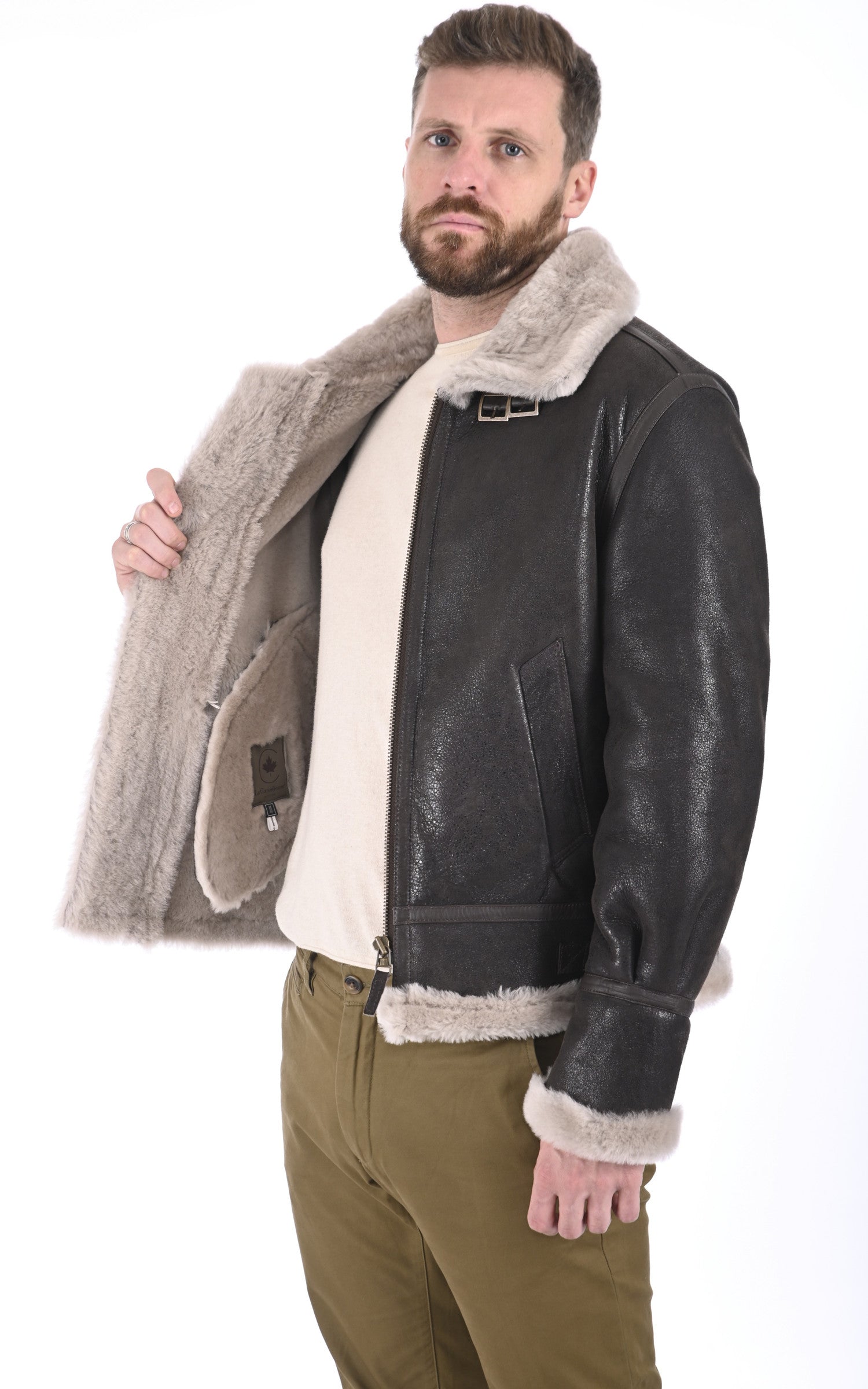 A "BOMBARDIER" Marron La Canadienne Bombardier Homme interior photo