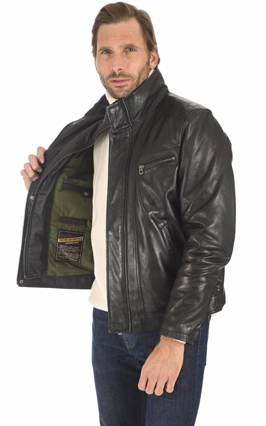 A "FALCONERO 100737" Noir Daytona 73 Blouson Homme opened photo