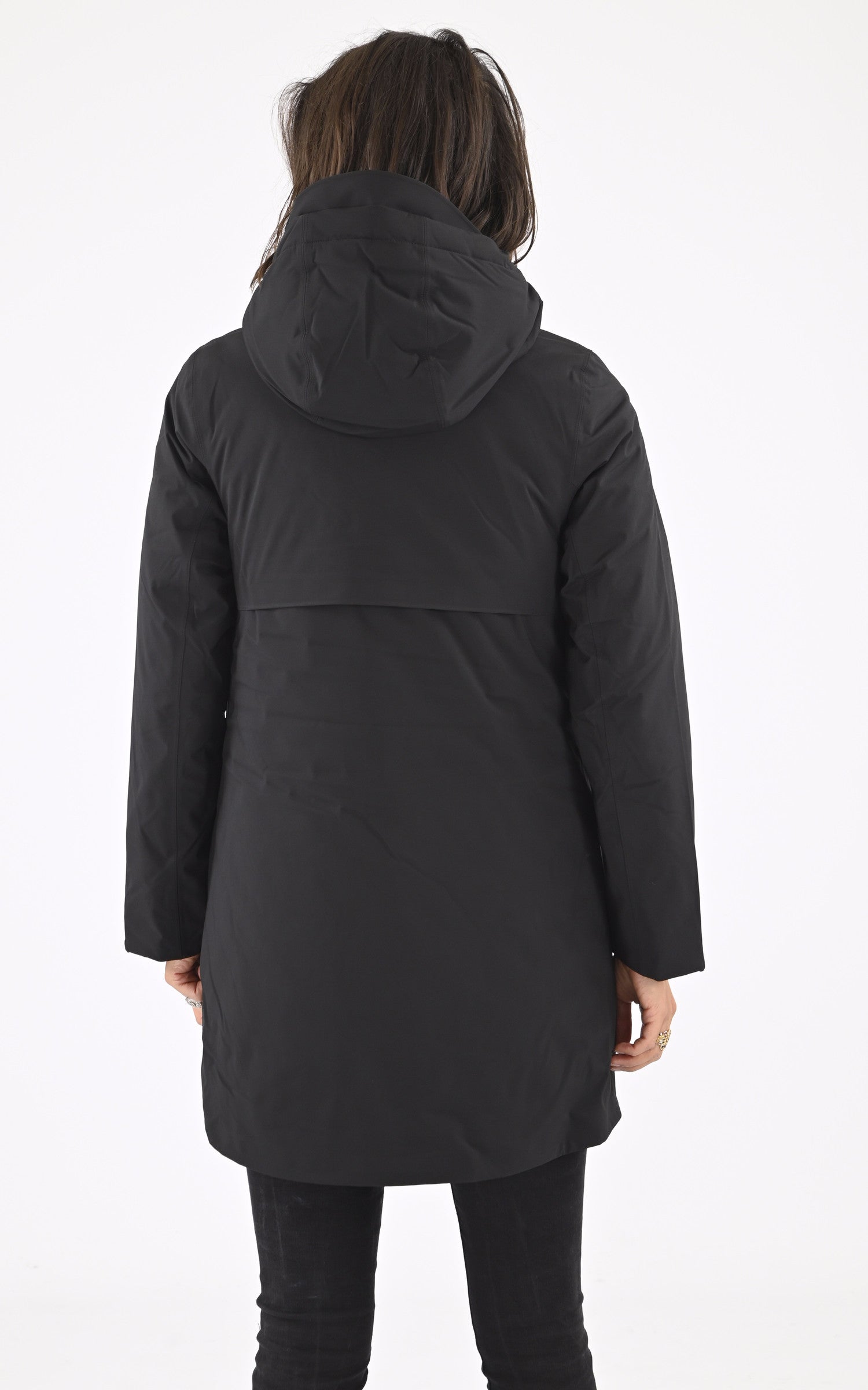 A "MATHIEL BONDED K5136DW" Noir K-Way 3/4 Doudoune Femme back photo 4