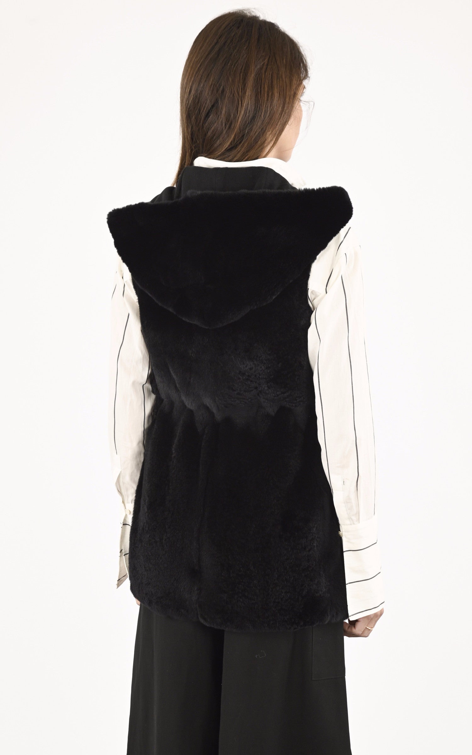 A "195H-RX 75CM" Noir La Canadienne Gilet Femme back photo