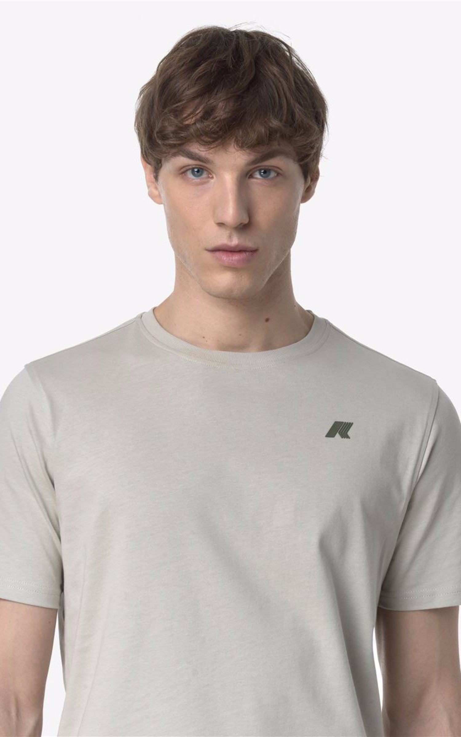 A "ODOM ASCII K3138LW" Beige K-Way T-shirt Homme details photo 5