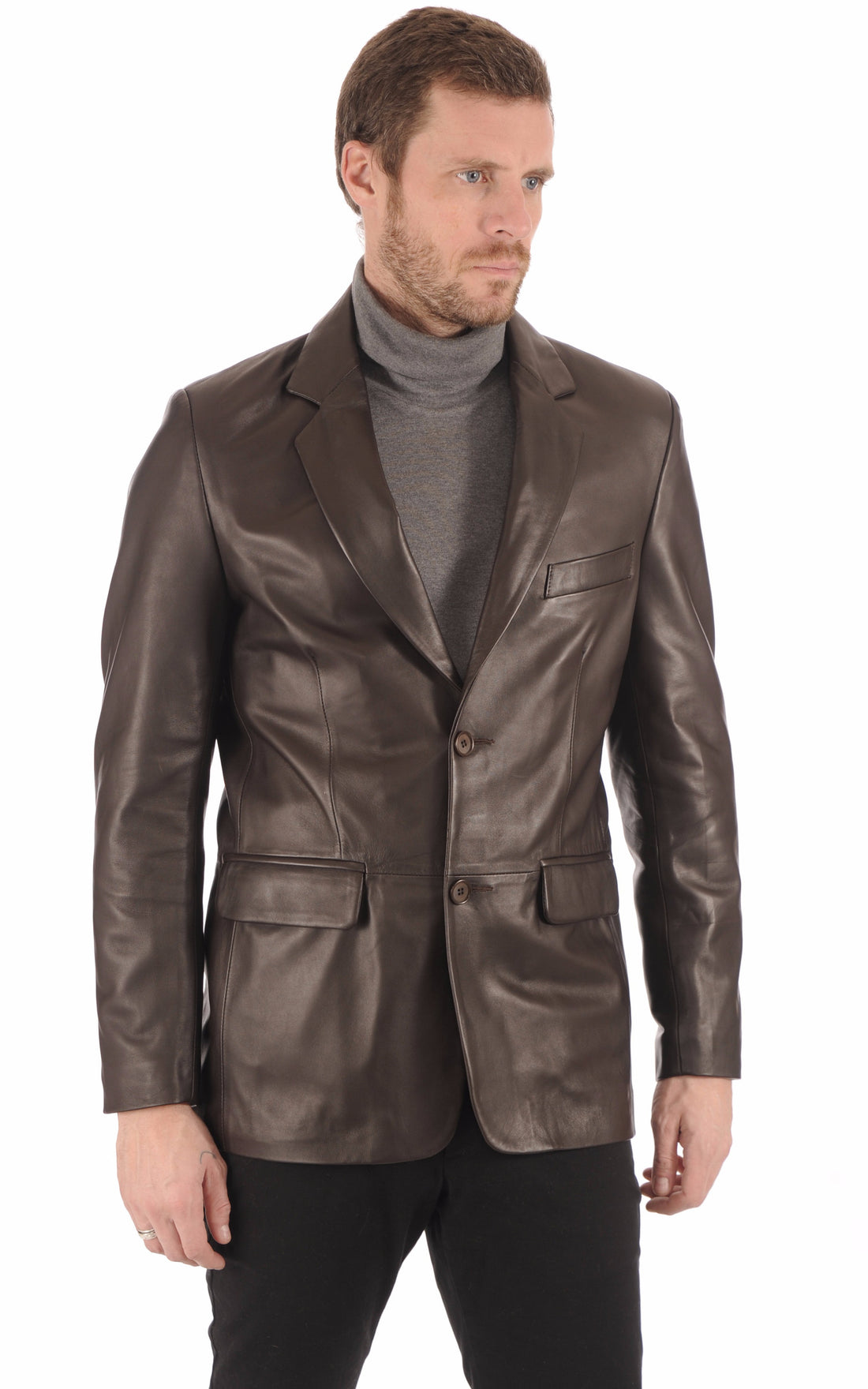 A "ARMAND" Marron La Canadienne Veste Homme opened photo